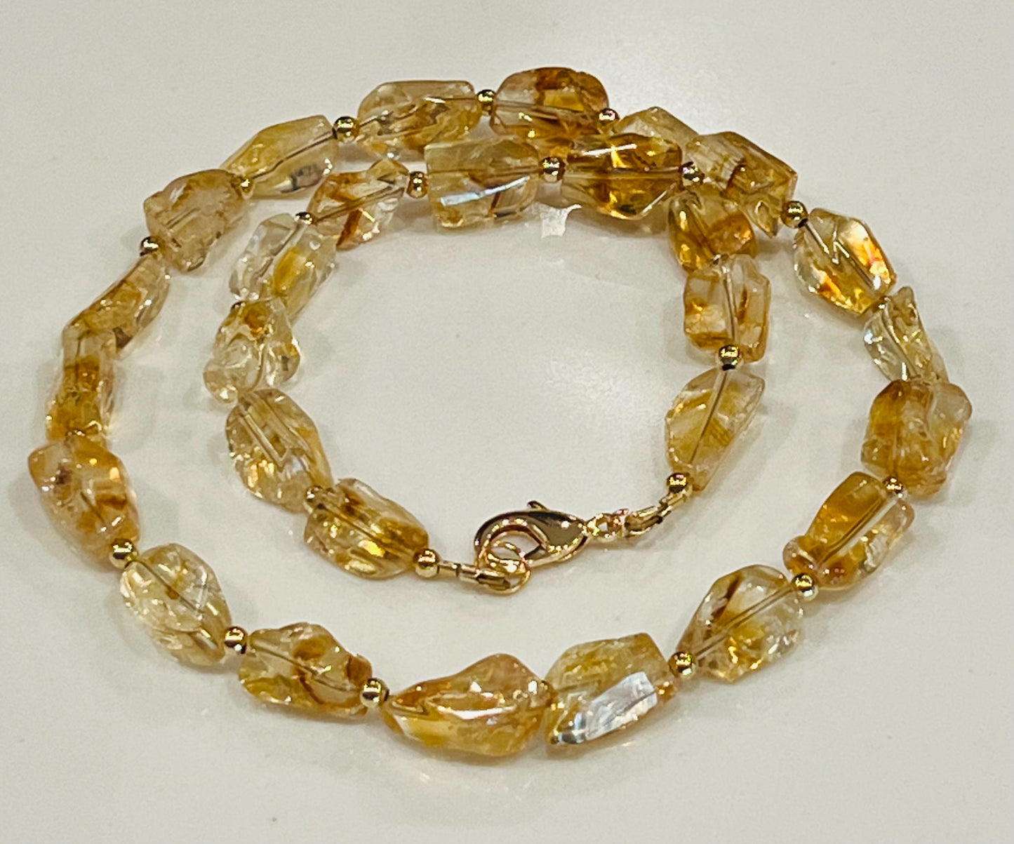 Citrine Beaded Necklace