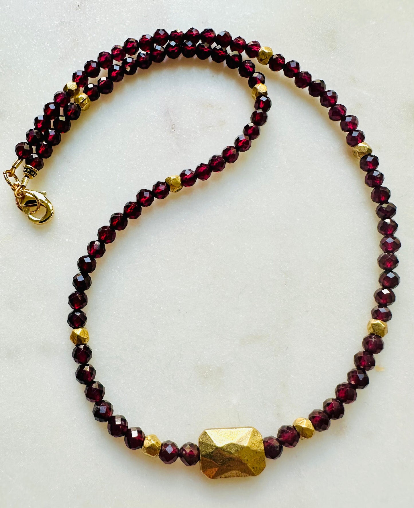 Garnet Beaded Necklace