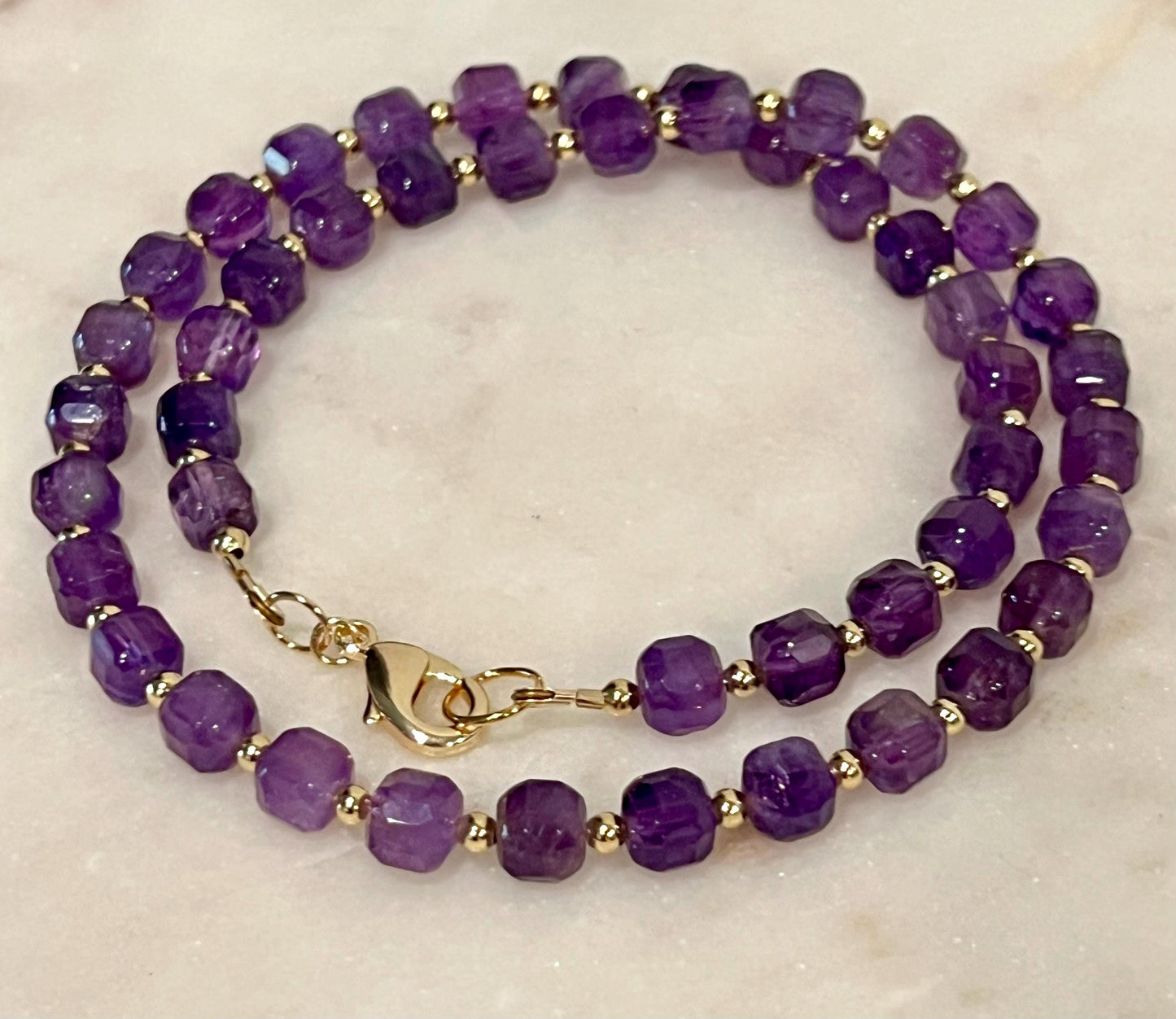Amethyst Beaded Necklace