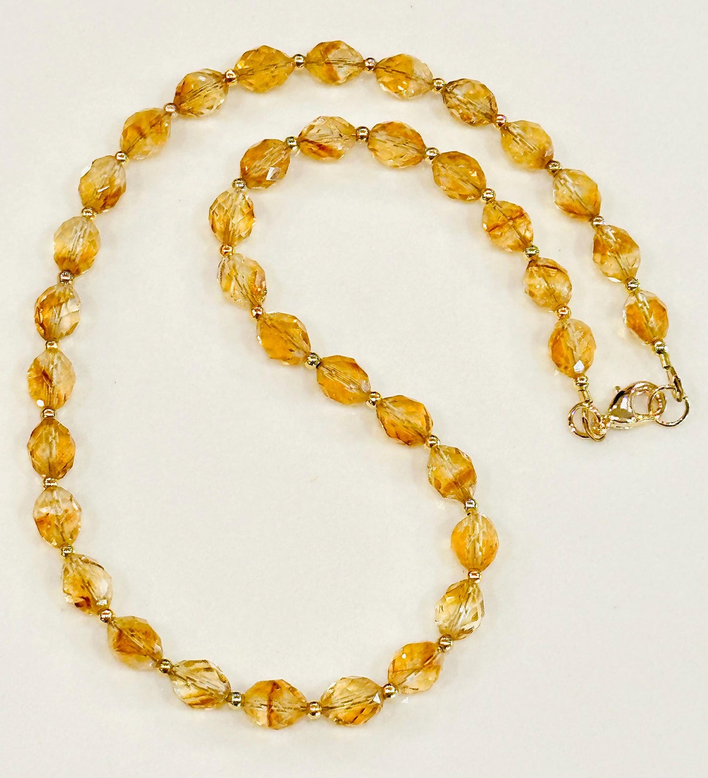 Citrine Beaded Necklace