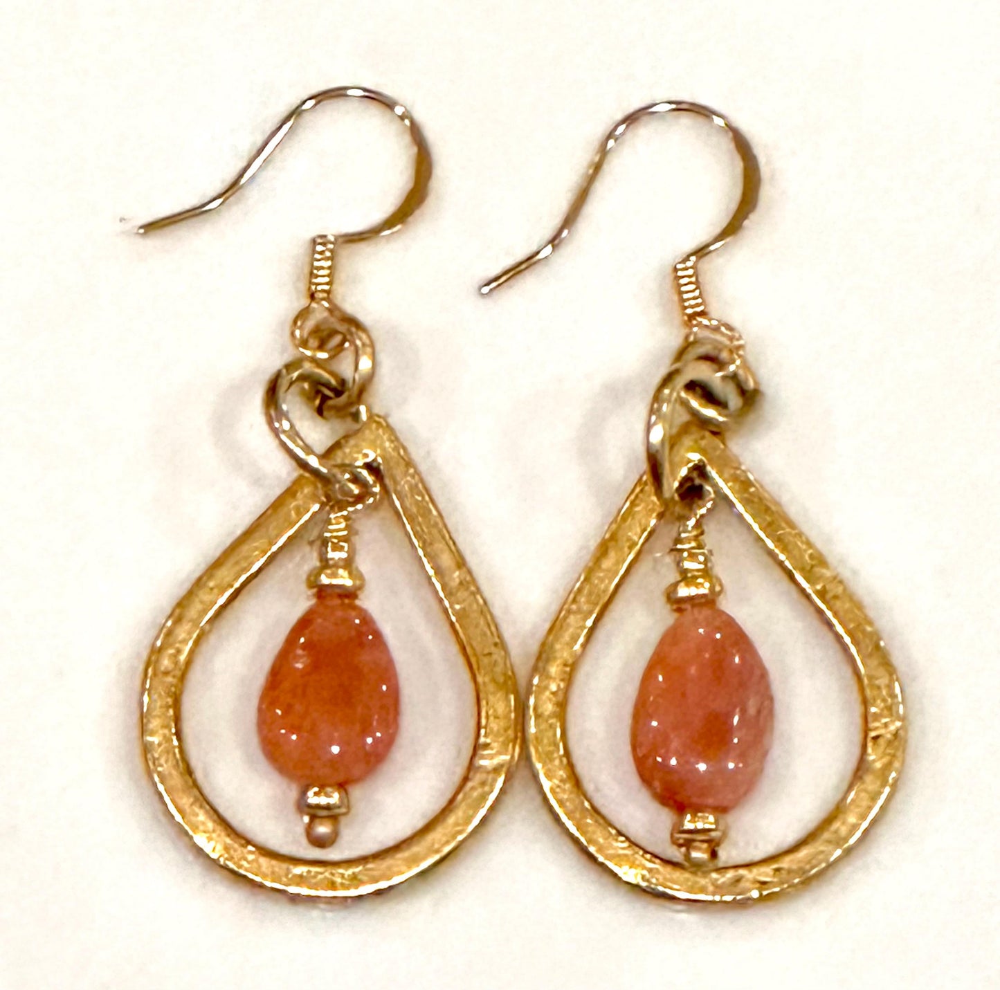 Sunstone Beaded Earrings
