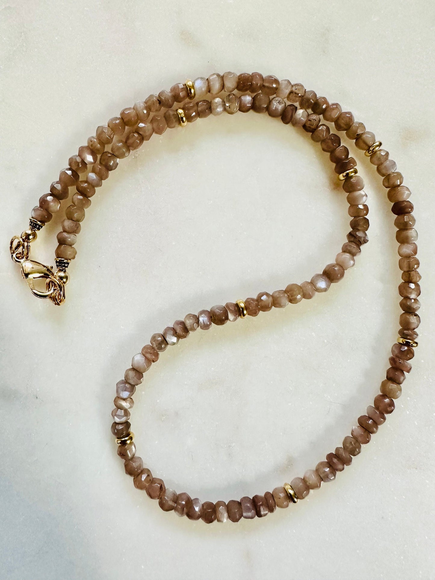 Moonstone Beaded Necklace