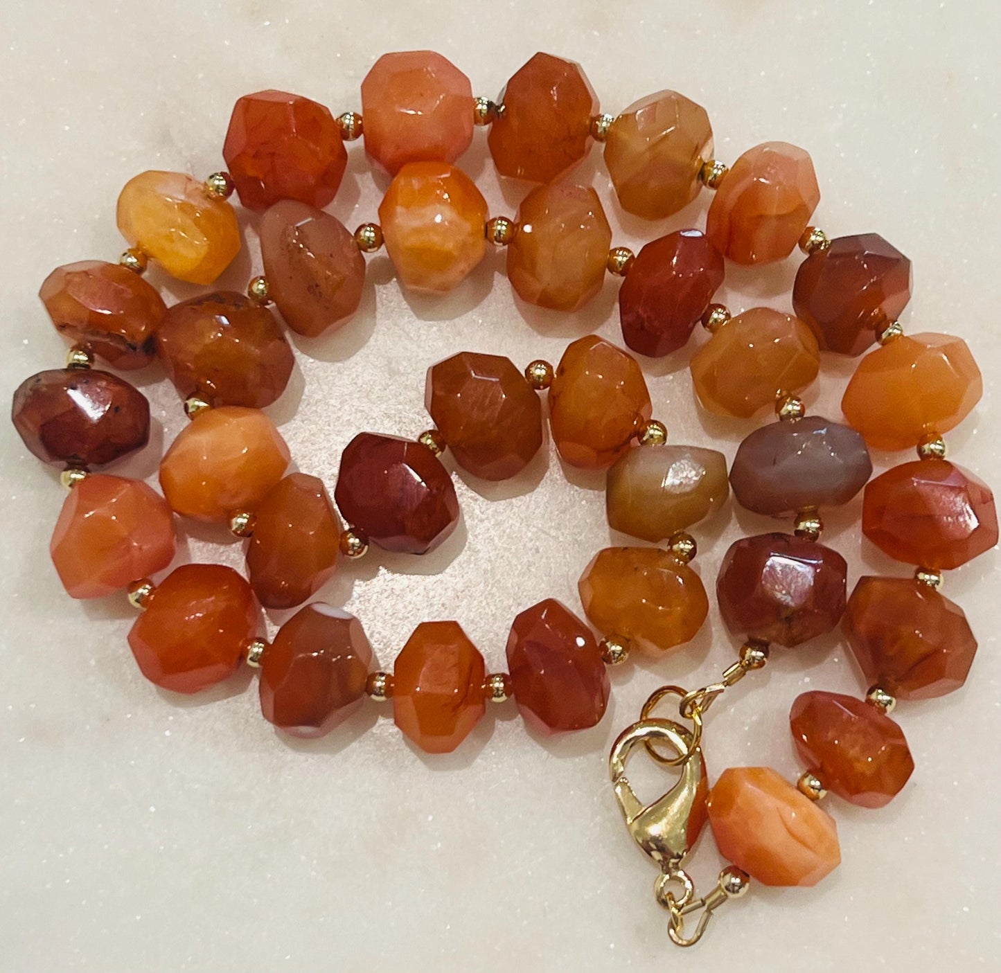 Carnelian Beaded Necklace