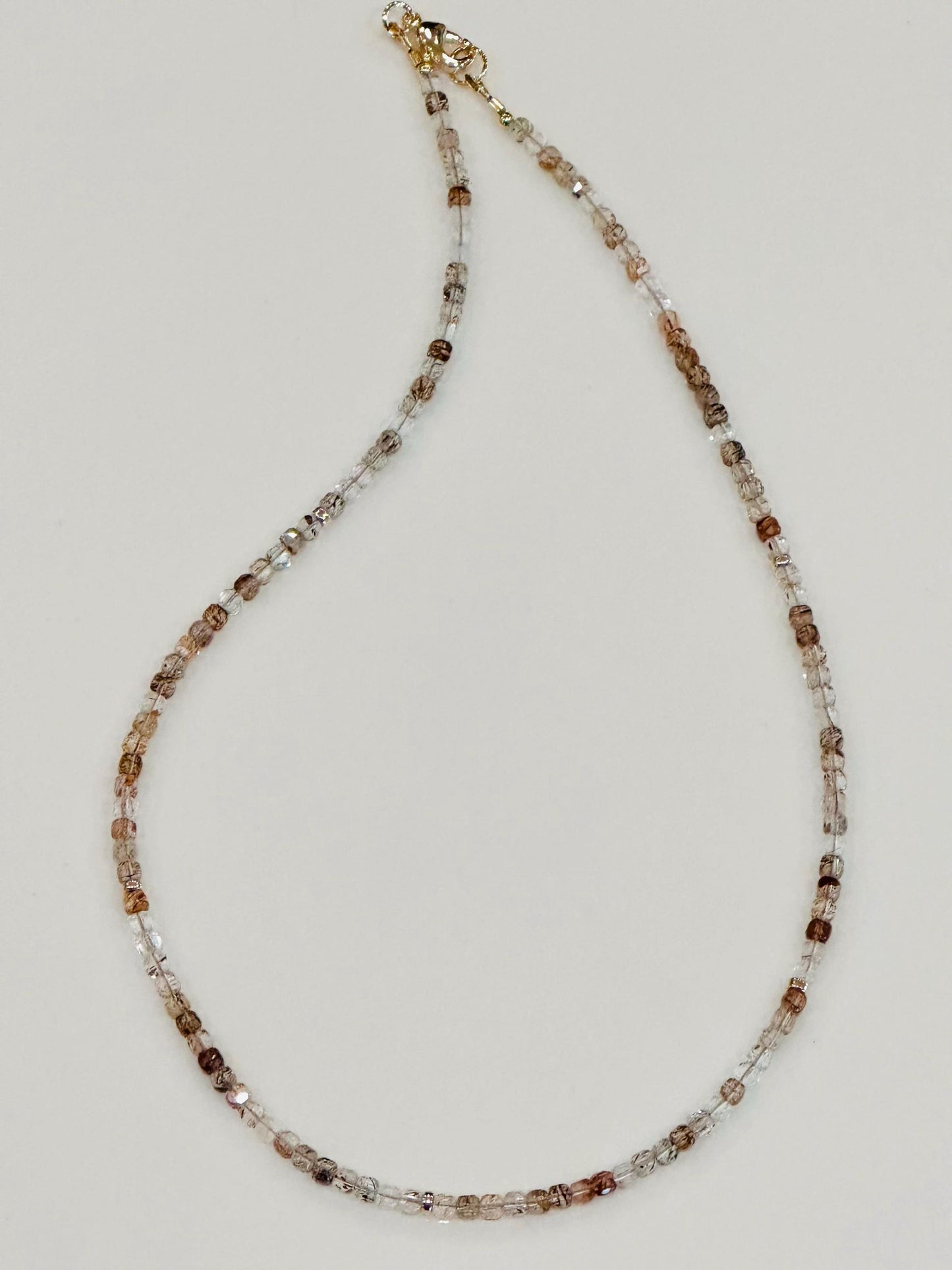 Copper Rutilated Quartz Beaded Necklace