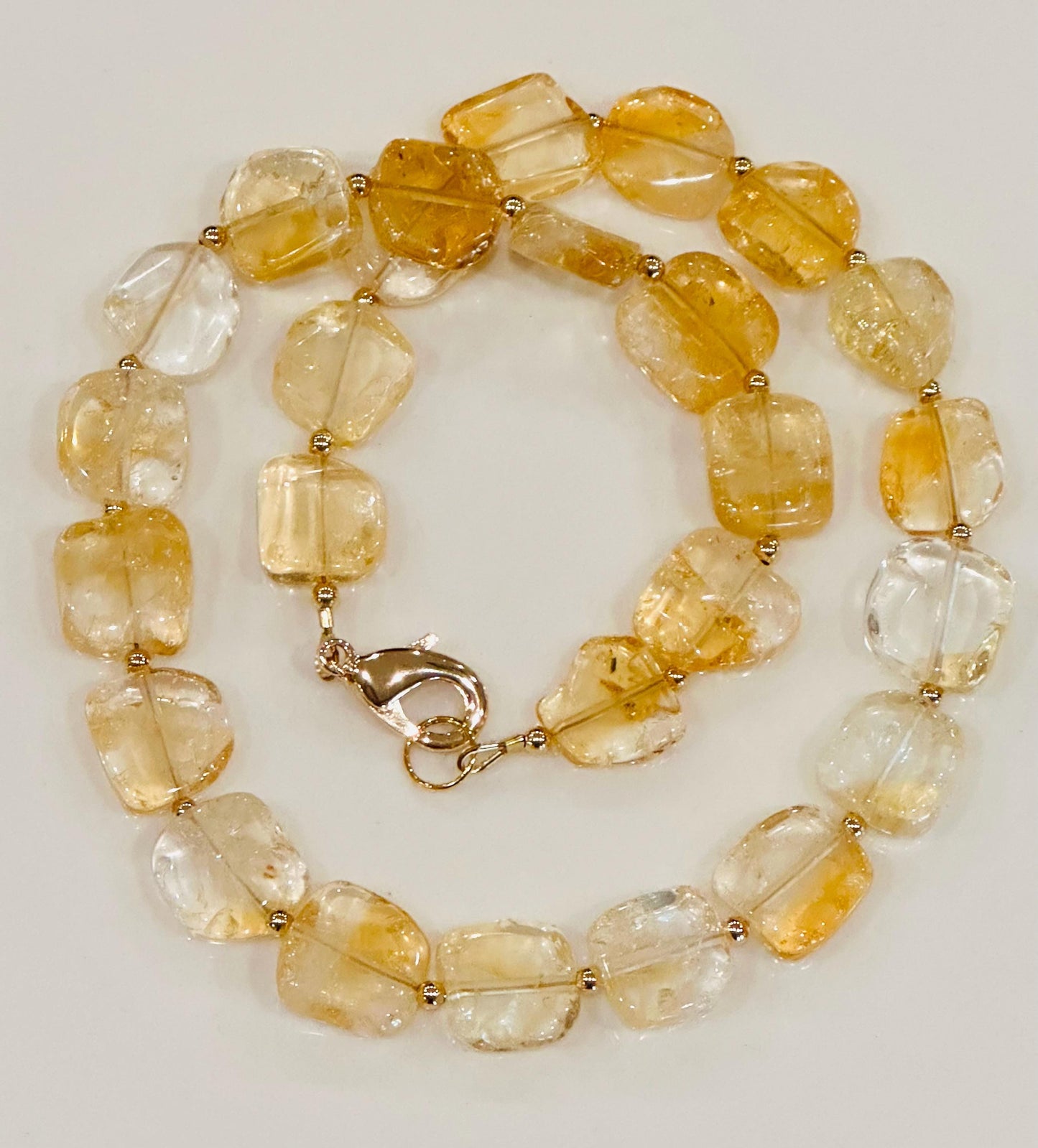 Citrine Beaded Necklace