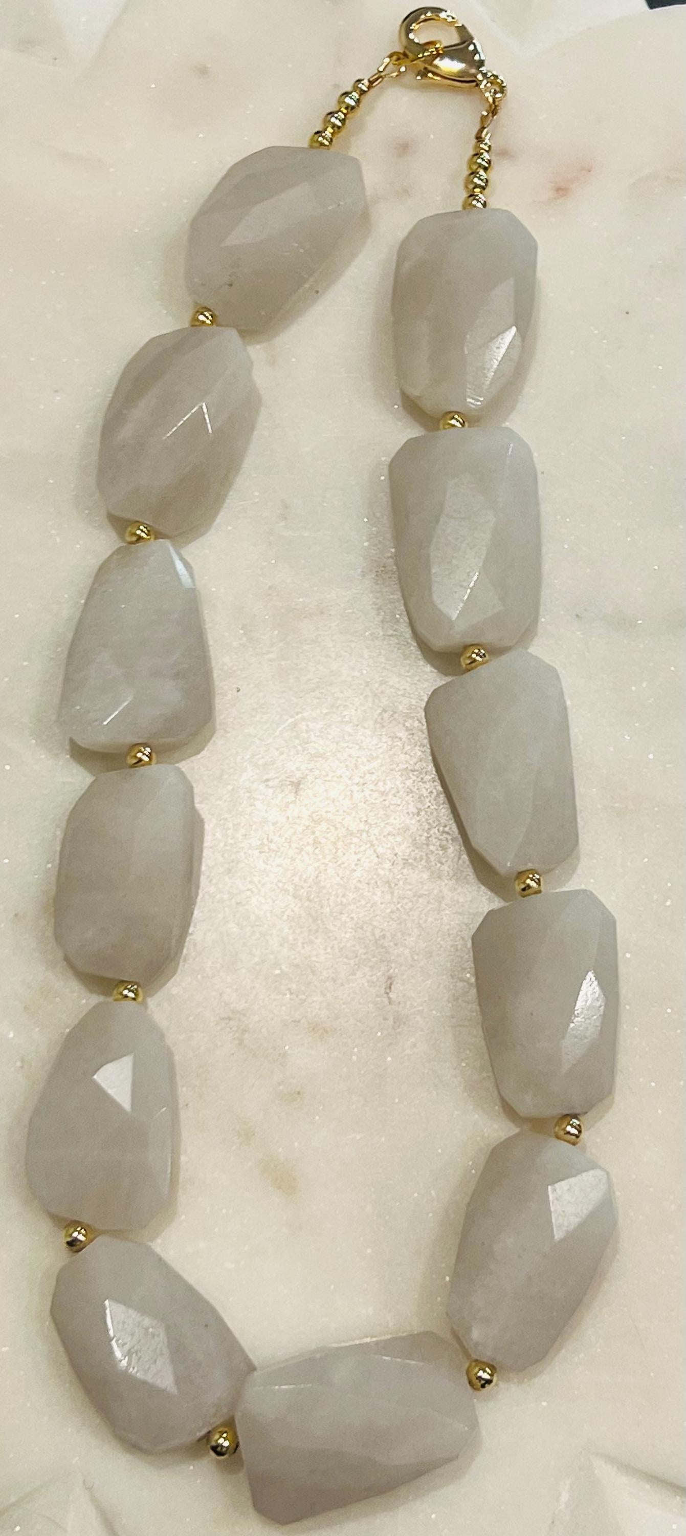 Snow Quartz Beaded Necklace