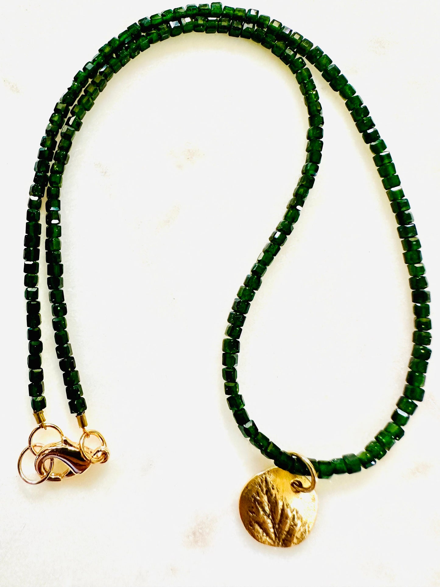 Green Sandstone Beaded Necklace