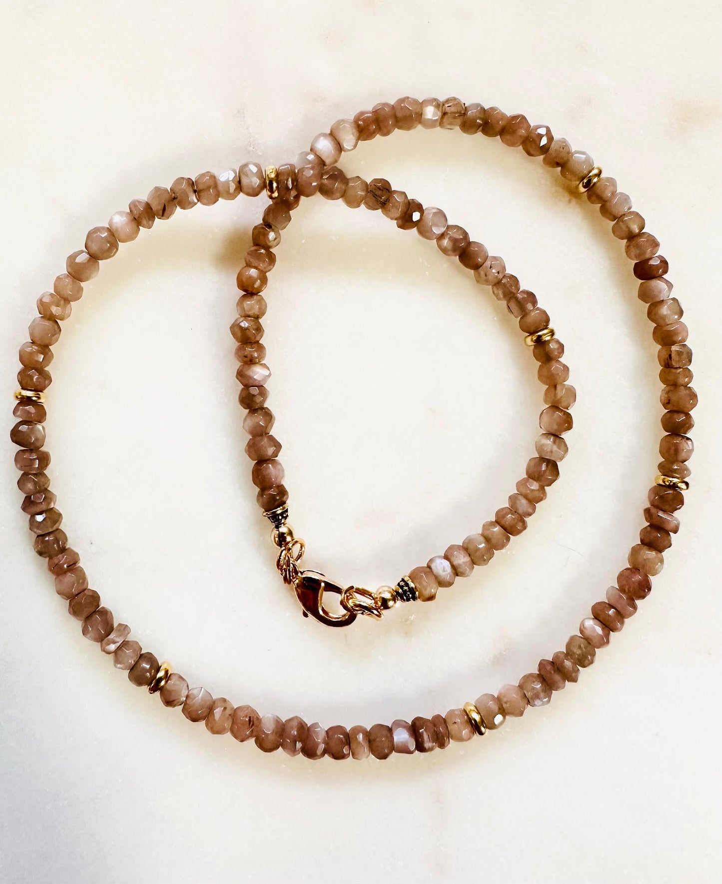 Moonstone Beaded Necklace