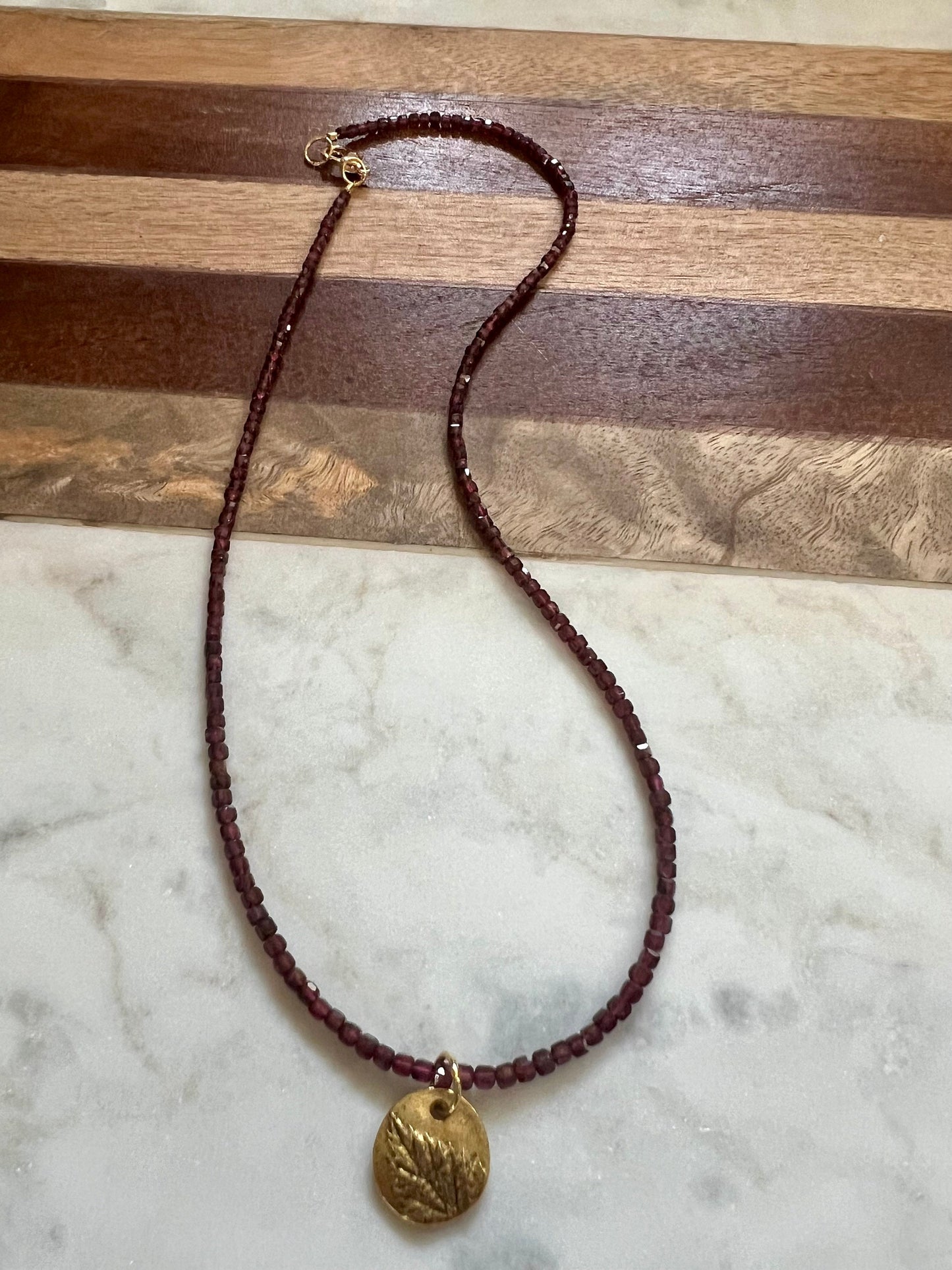 Garnet Beaded Necklace