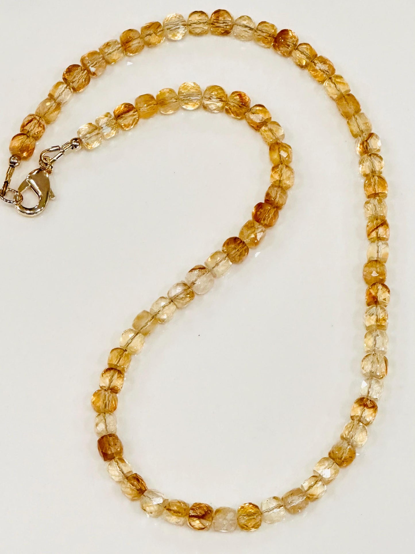 Sparkling Citrine Beaded Necklace