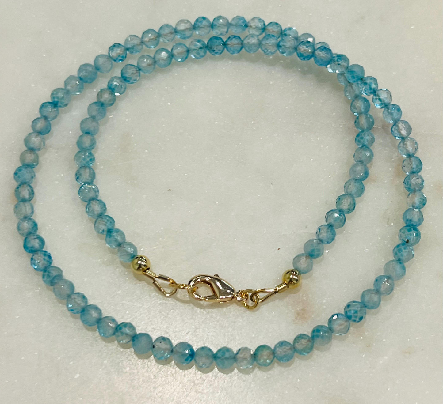 Blue Topaz Beaded Necklace