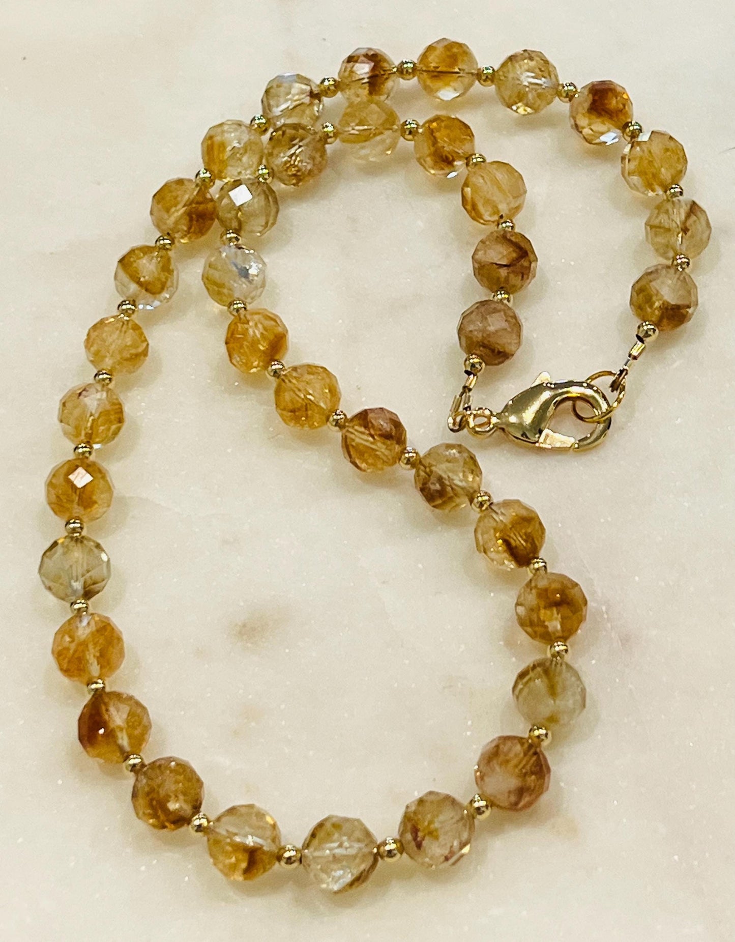 Citrine Beaded Necklace