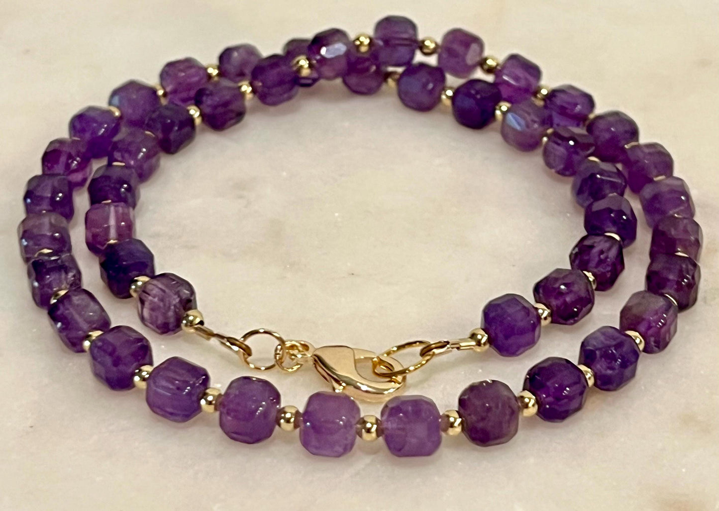 Amethyst Beaded Necklace