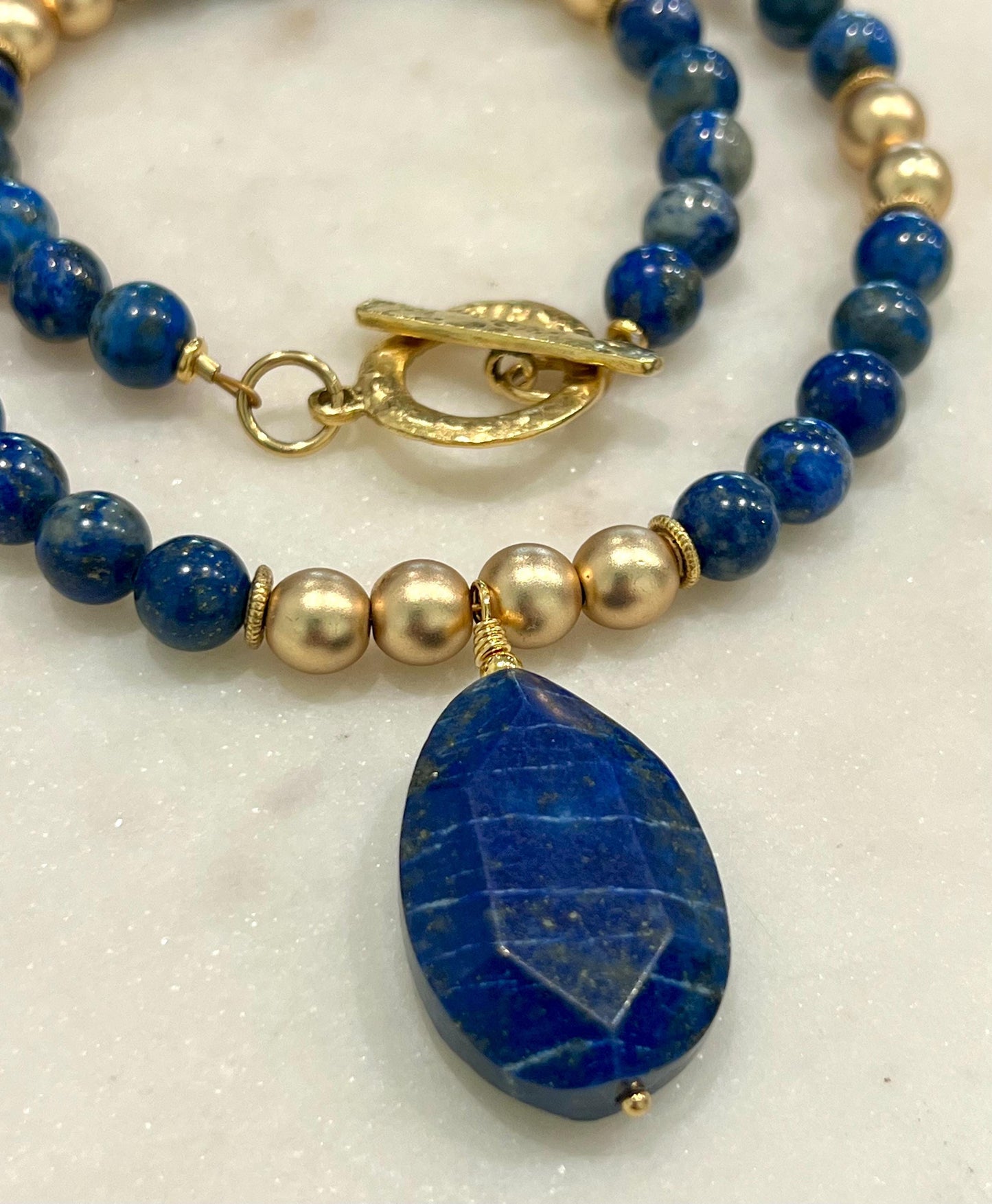 Lapis Beaded Necklace