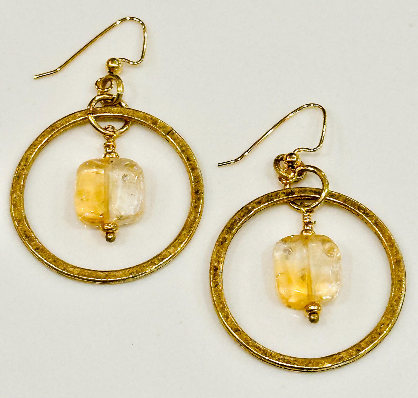Citrine Beaded Earrings