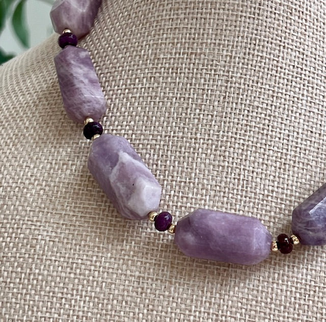 Lepidolite Beaded Necklace