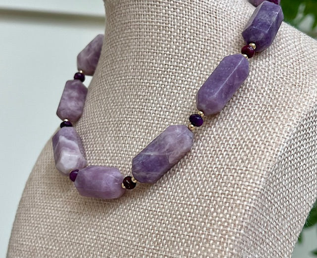Lepidolite Beaded Necklace