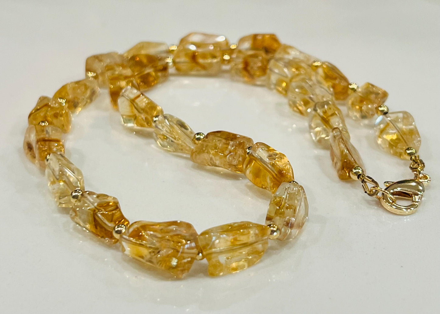 Citrine Beaded Necklace