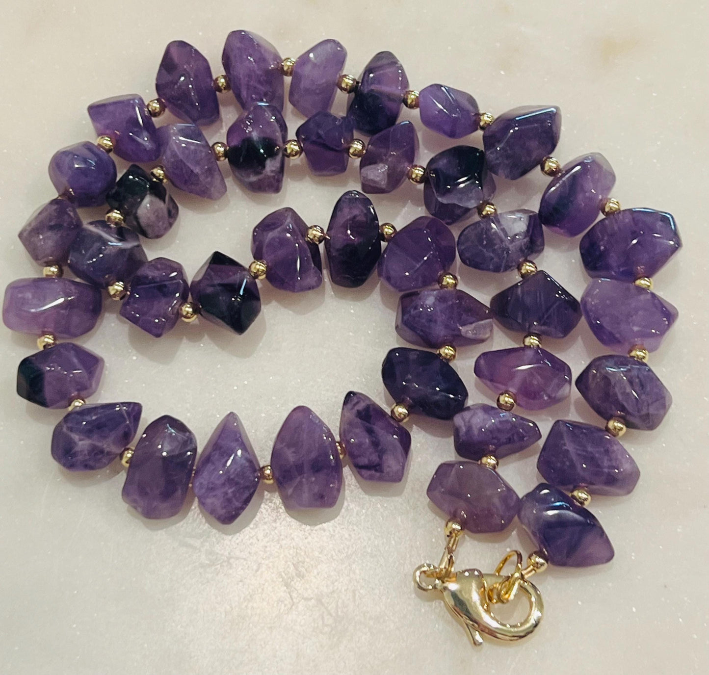Amethyst Beaded Necklace