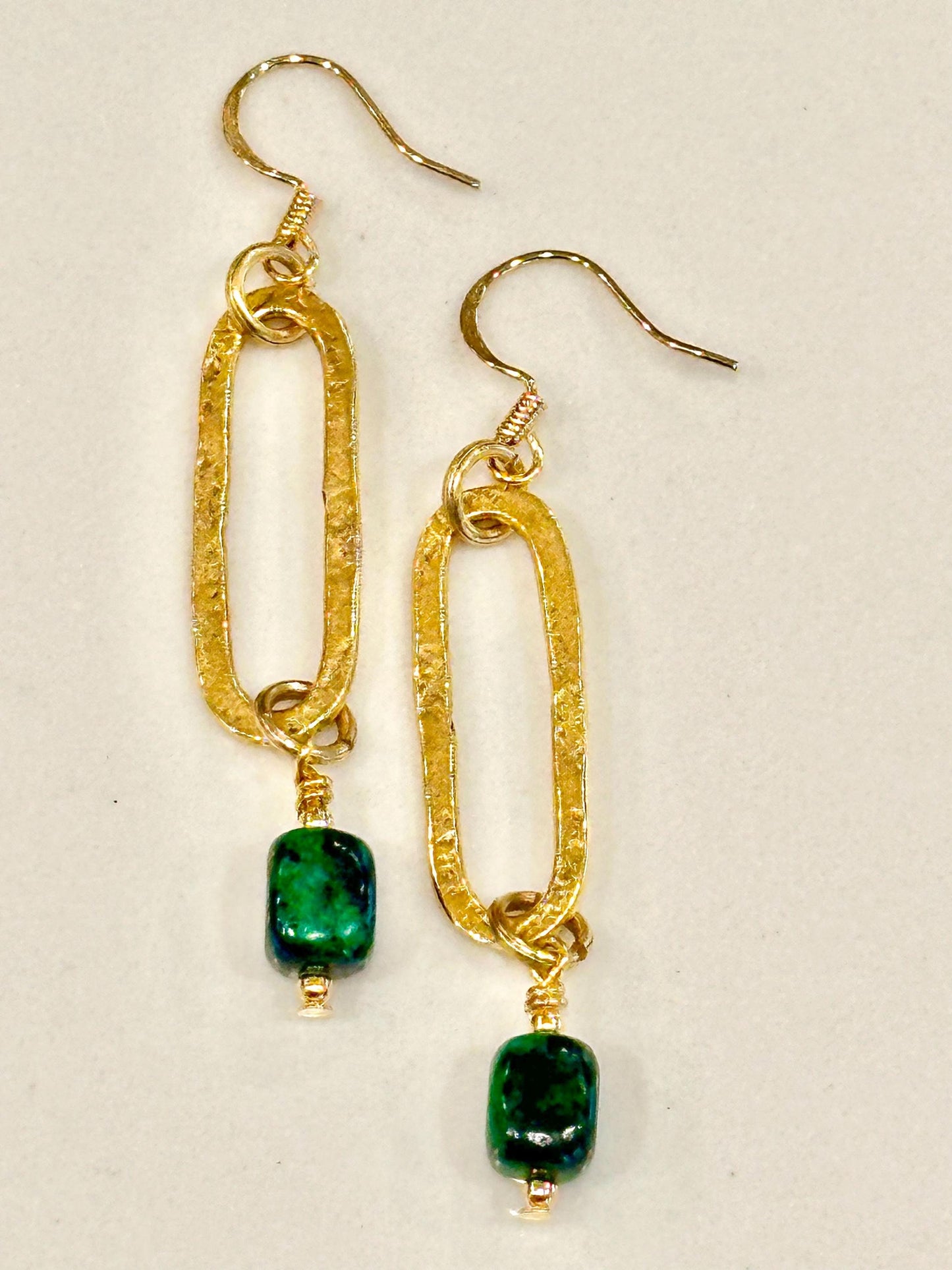 Chrysocolla Beaded Earrings