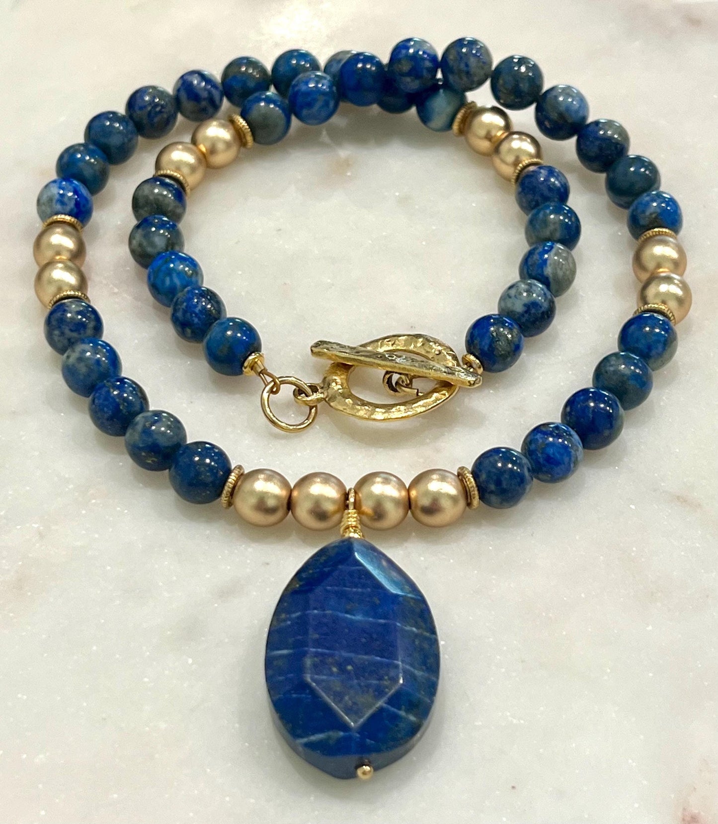 Lapis Beaded Necklace
