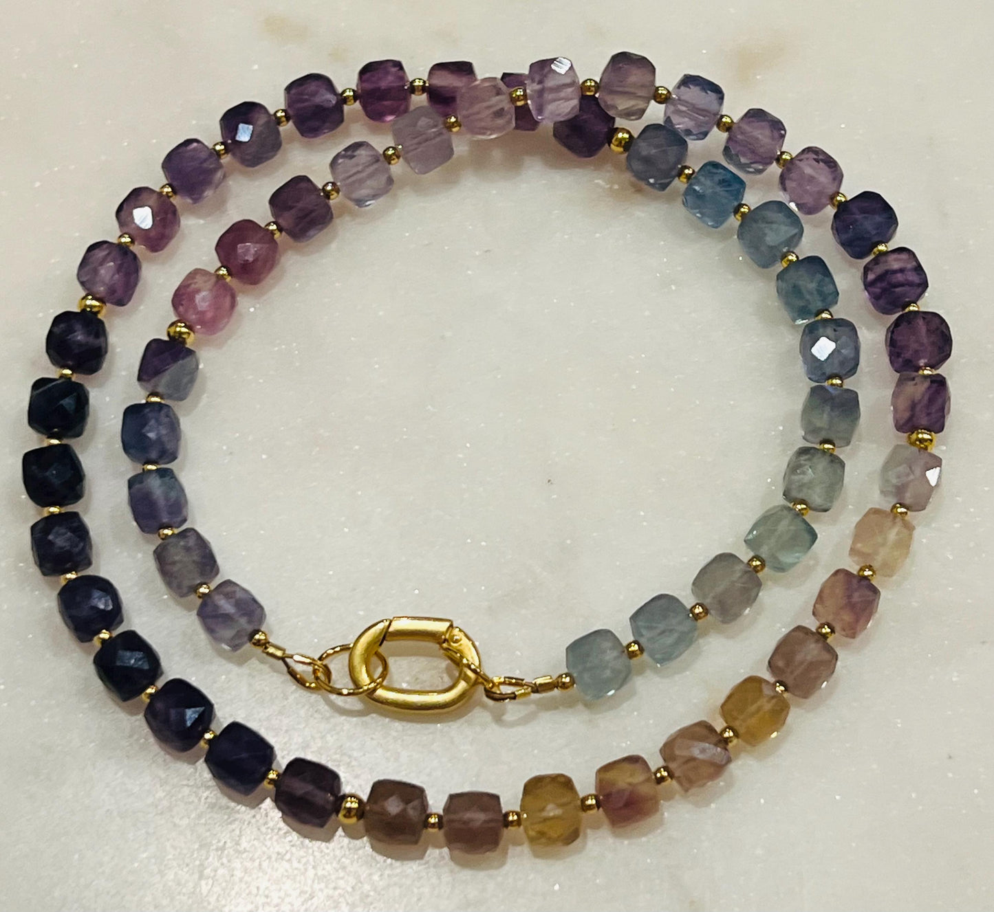 Fluorite Beaded Necklace