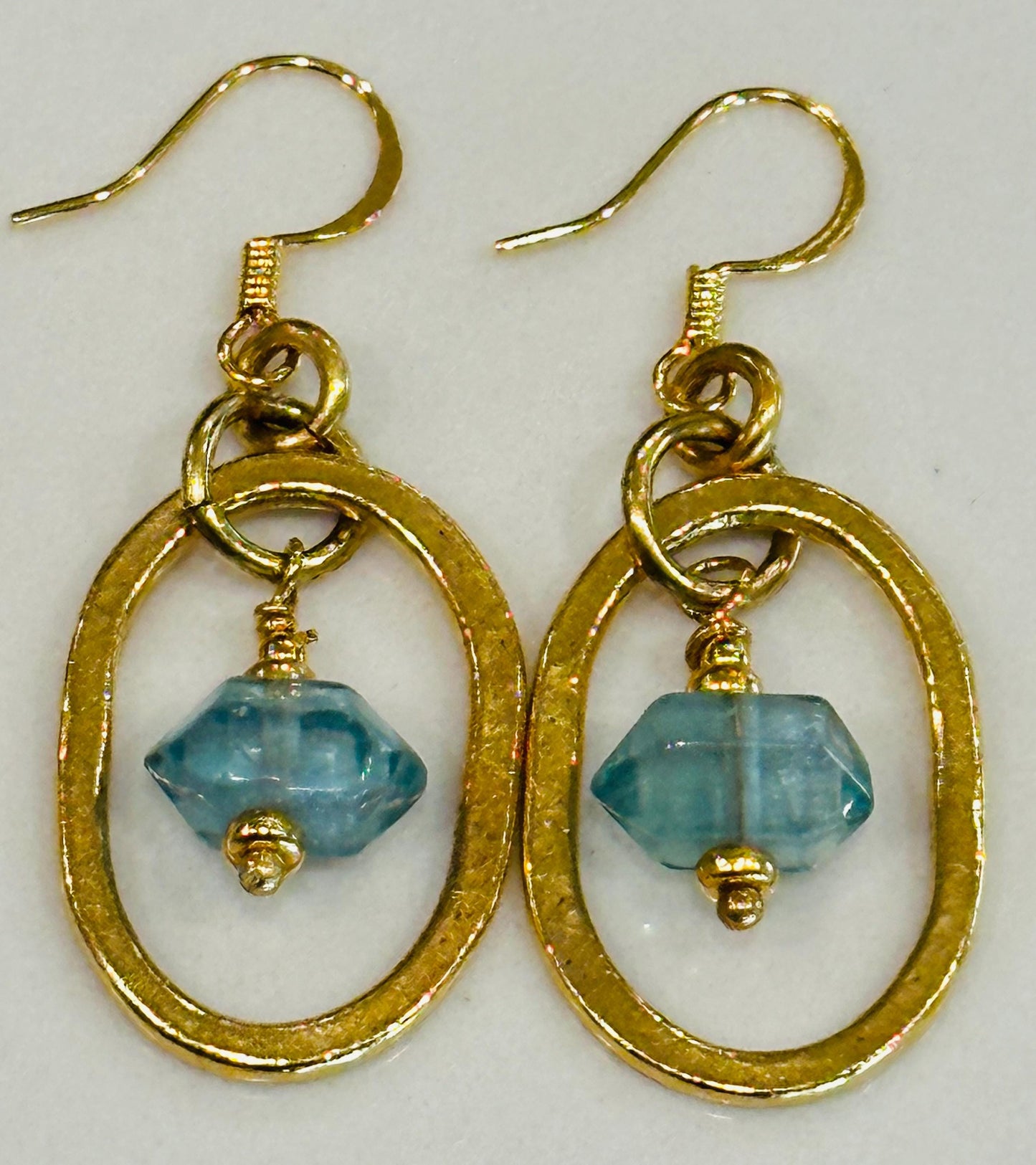 Green Fluorite Beaded Earrings