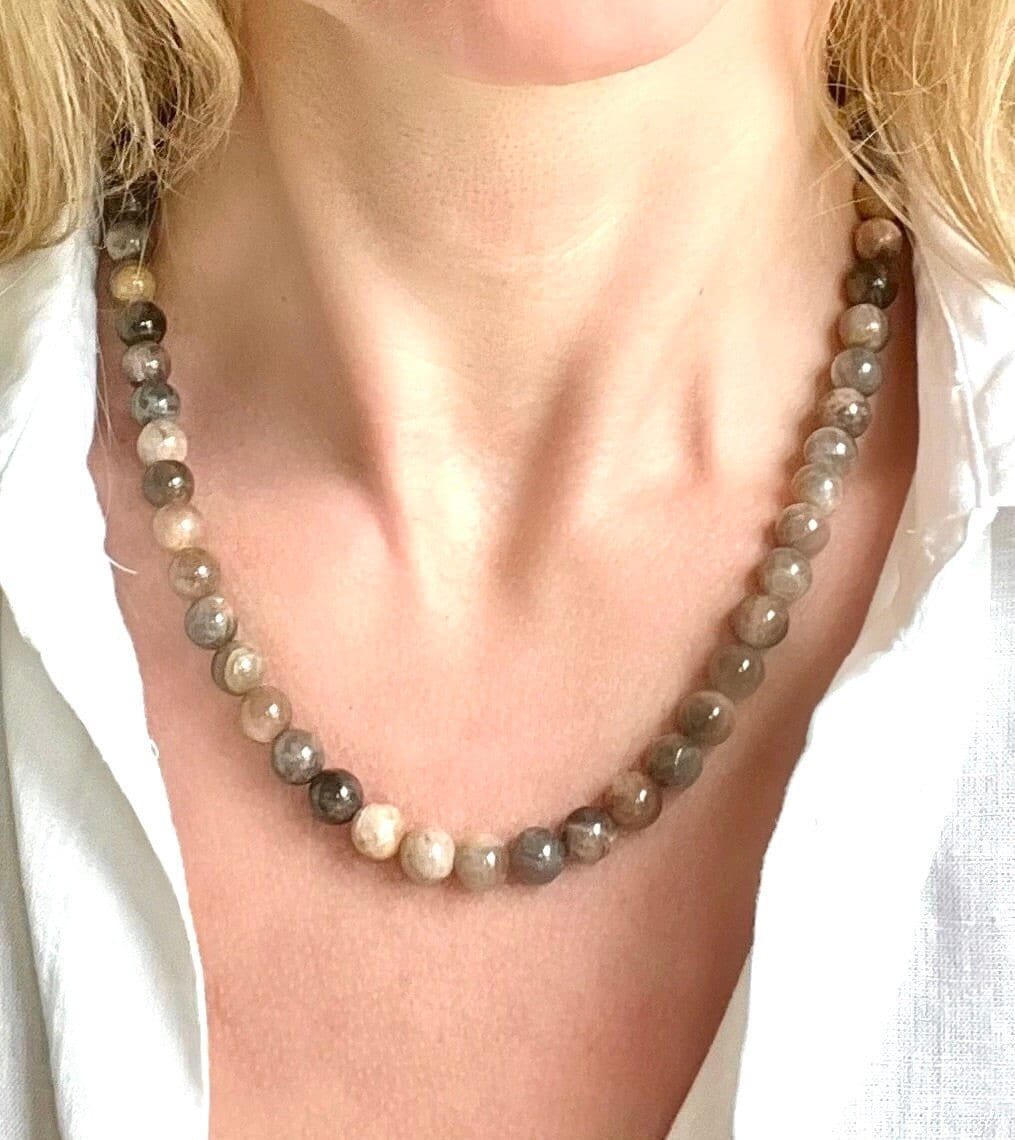 Moonstone Beaded Necklace