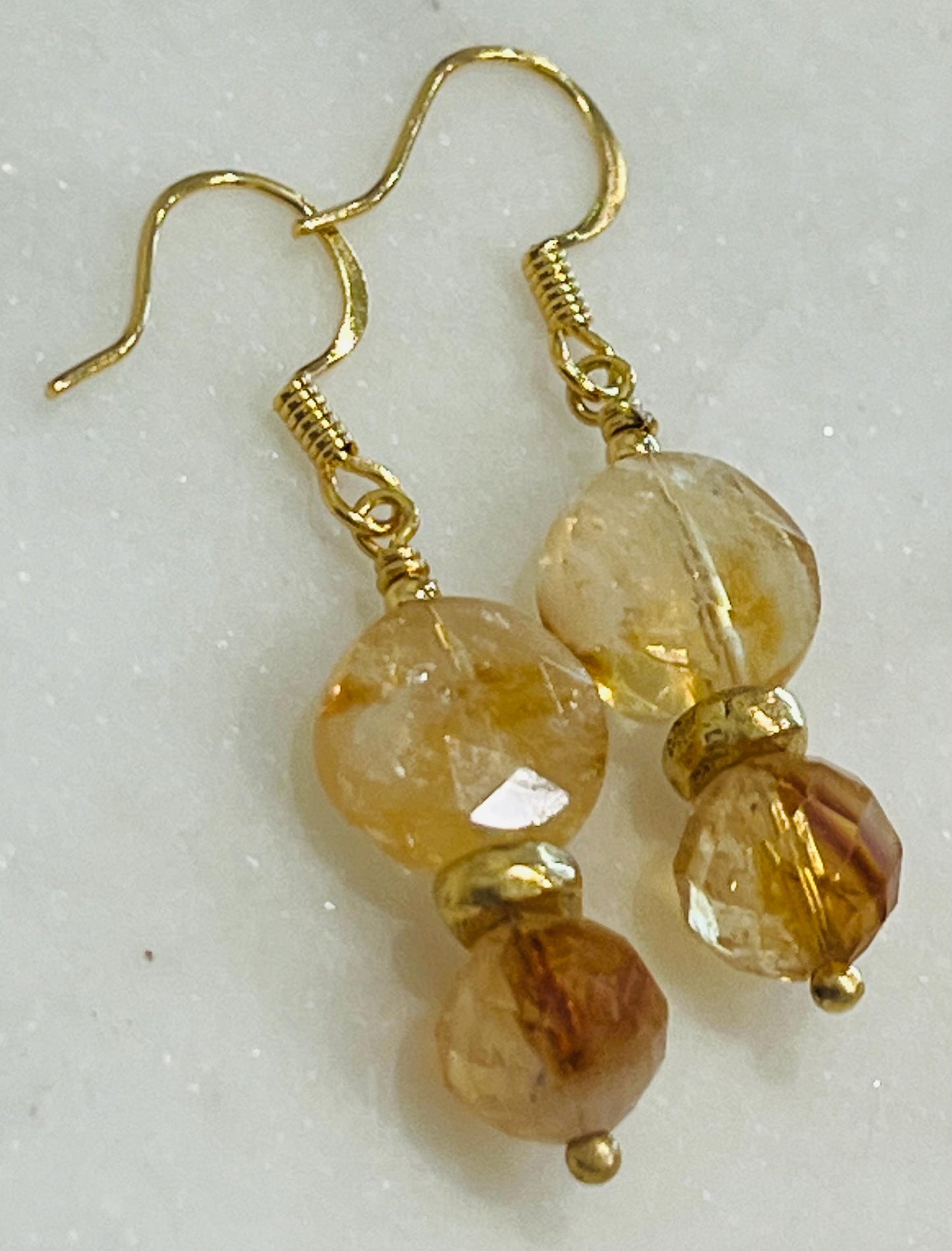 Citrine Beaded Earrings