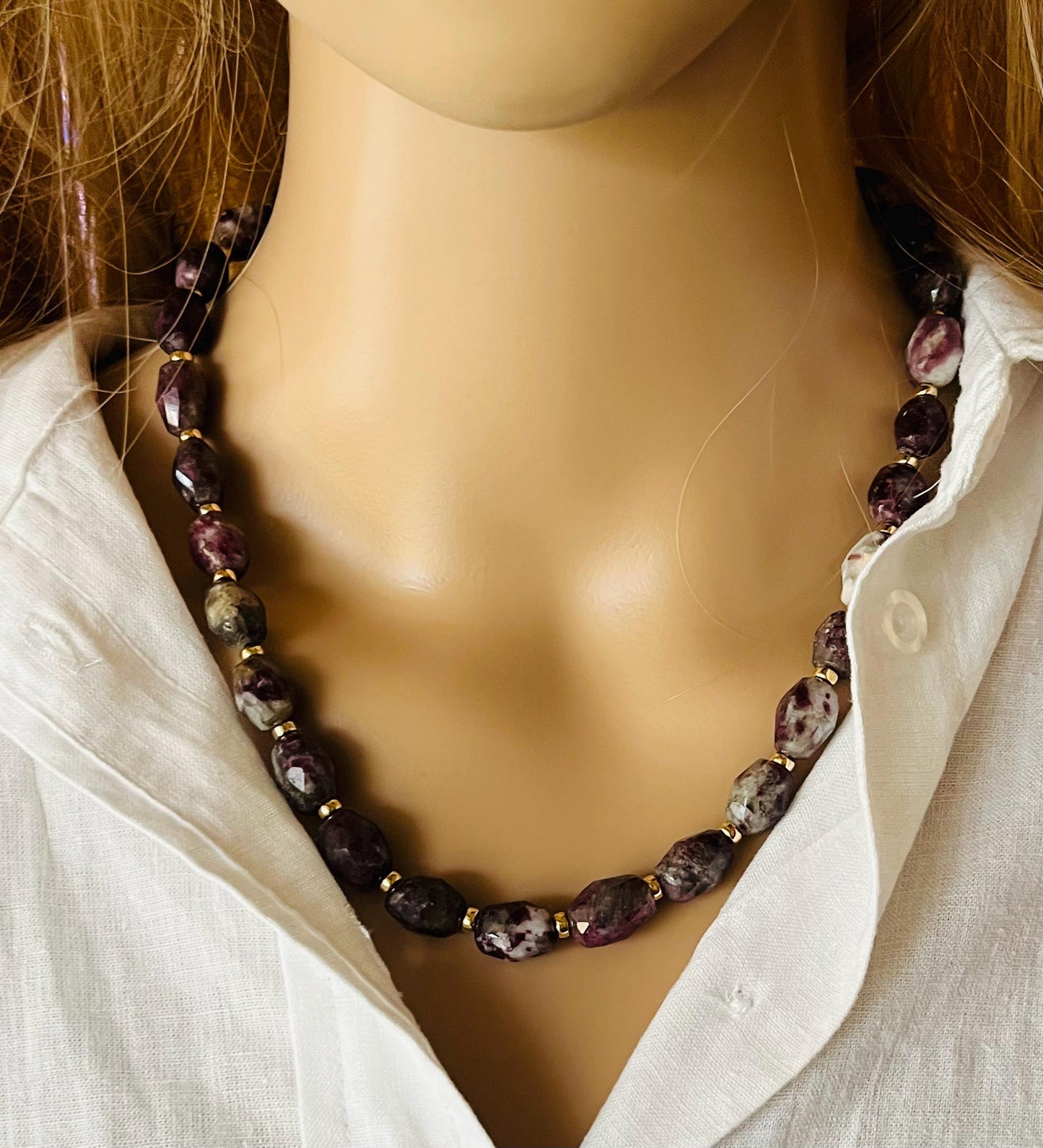 Eudialyte Beaded Necklace