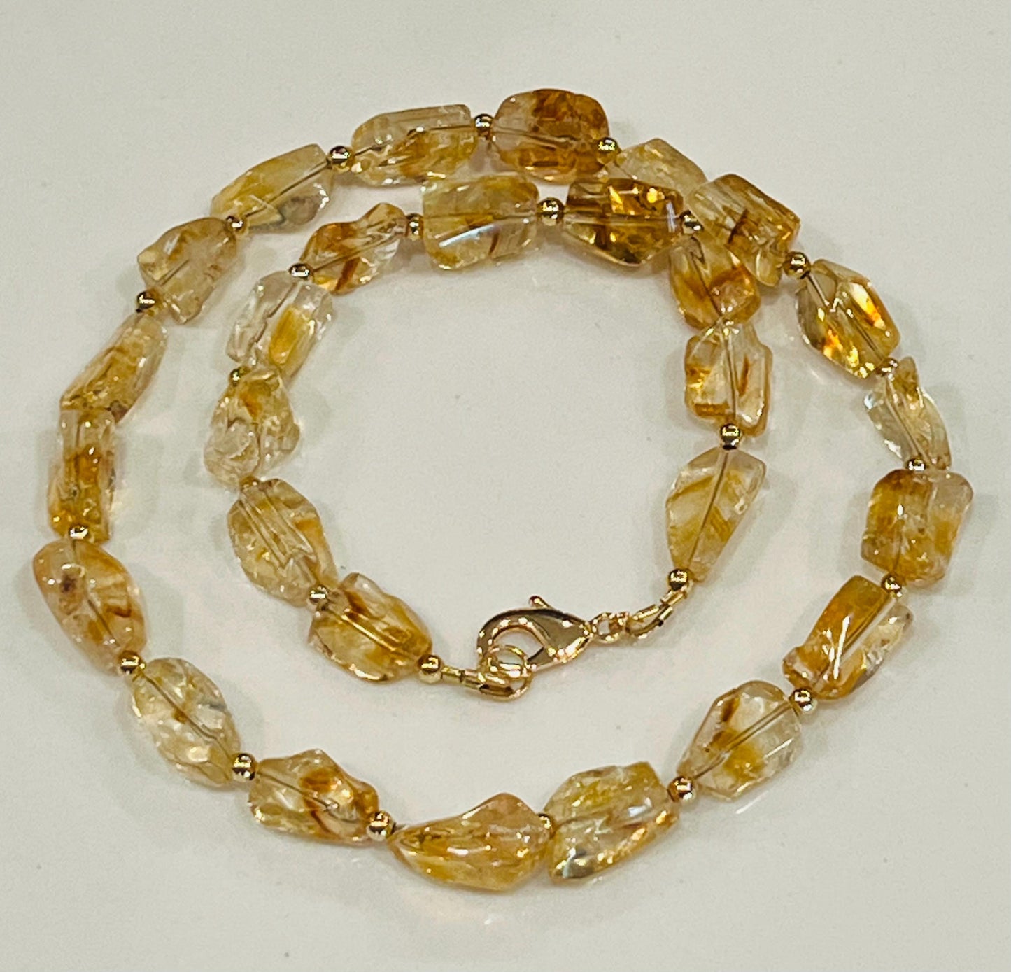 Citrine Beaded Necklace