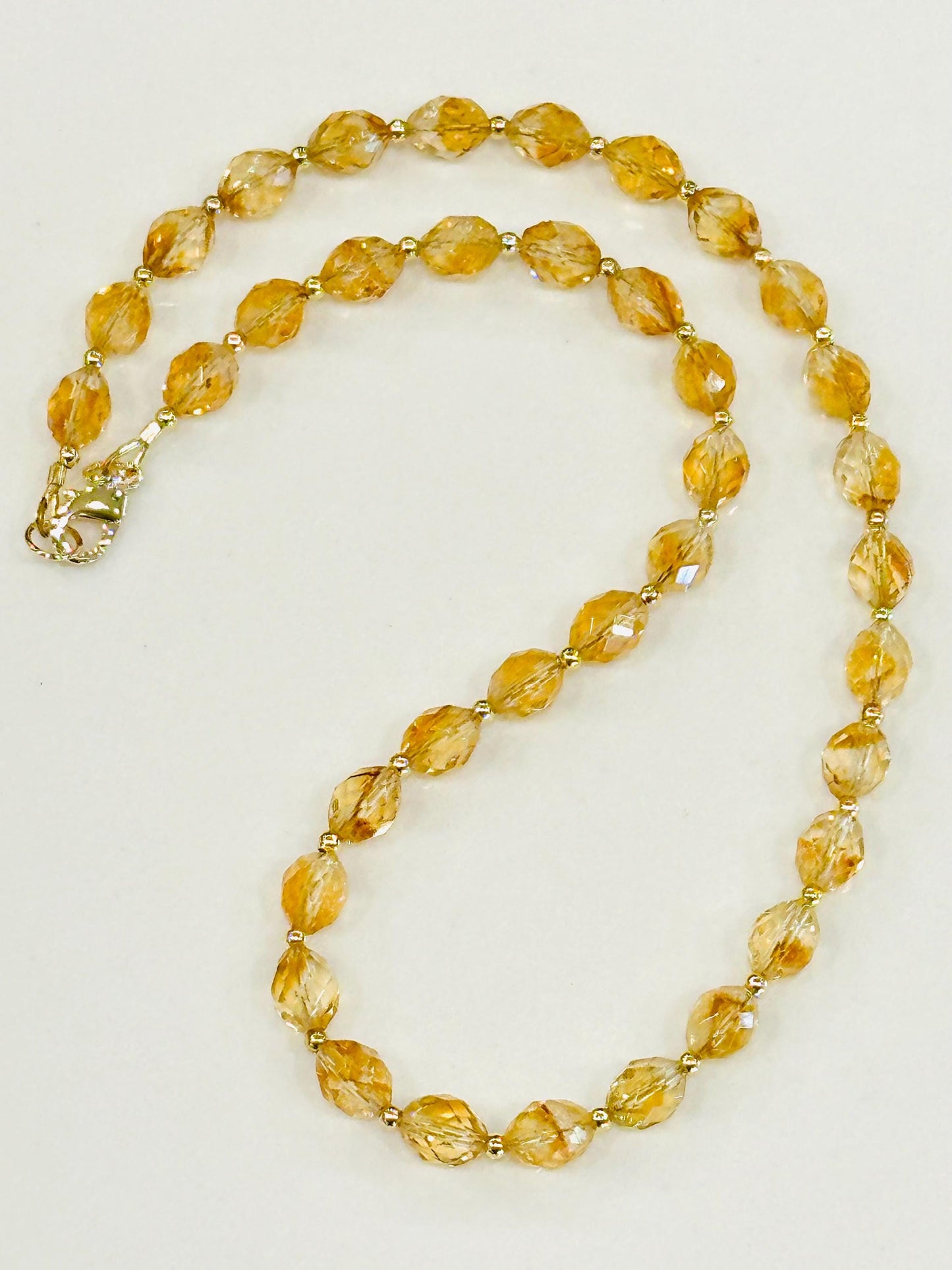 Citrine Beaded Necklace