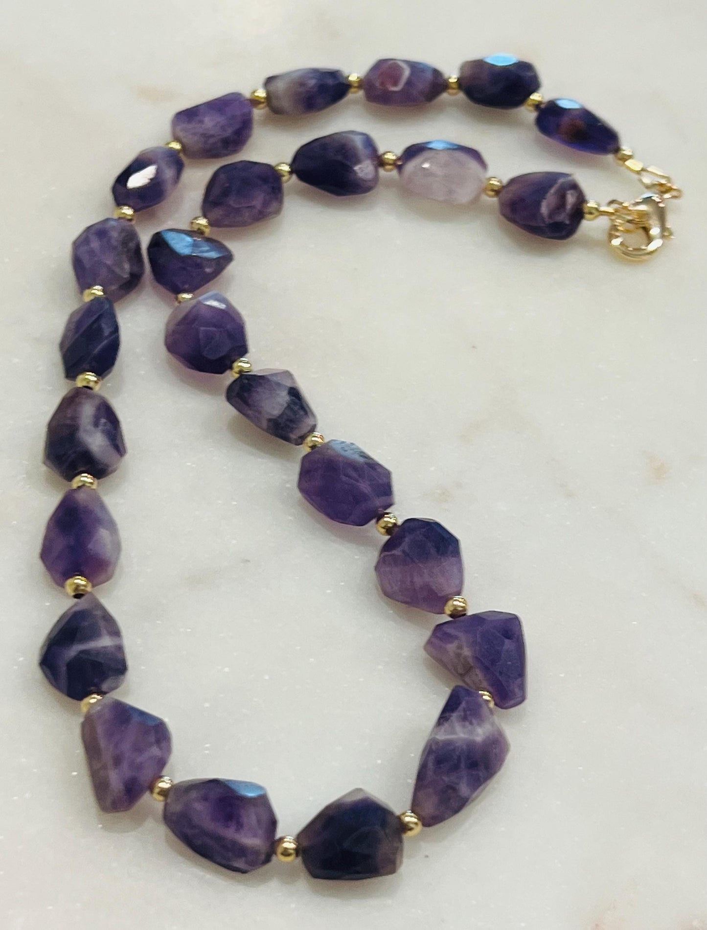 Dogtooth Amethyst Beaded Necklace