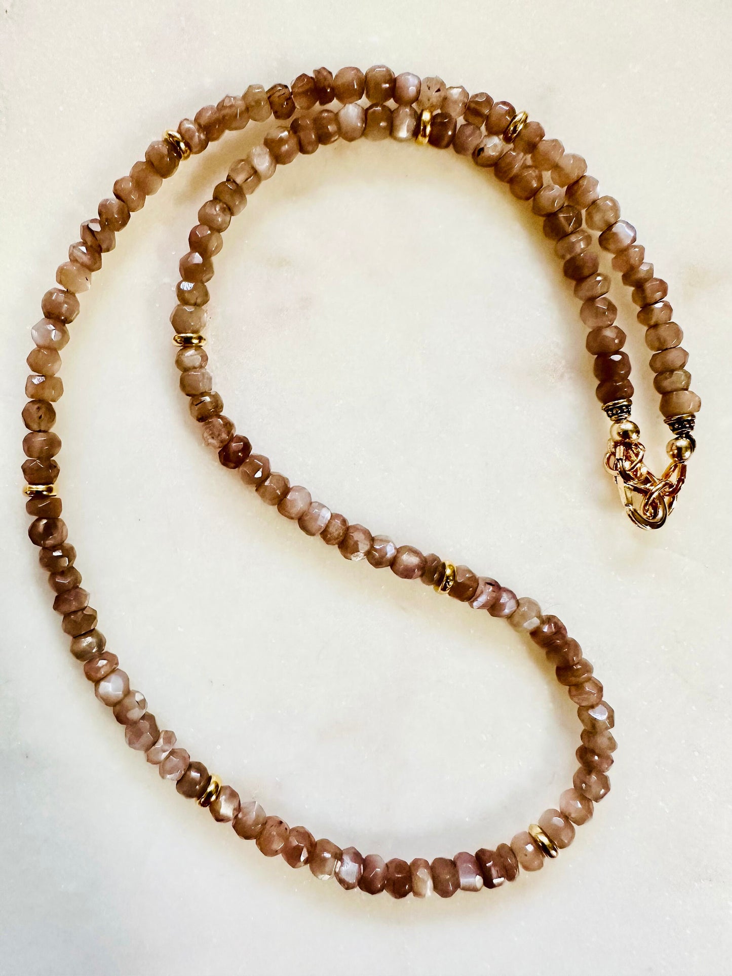 Moonstone Beaded Necklace