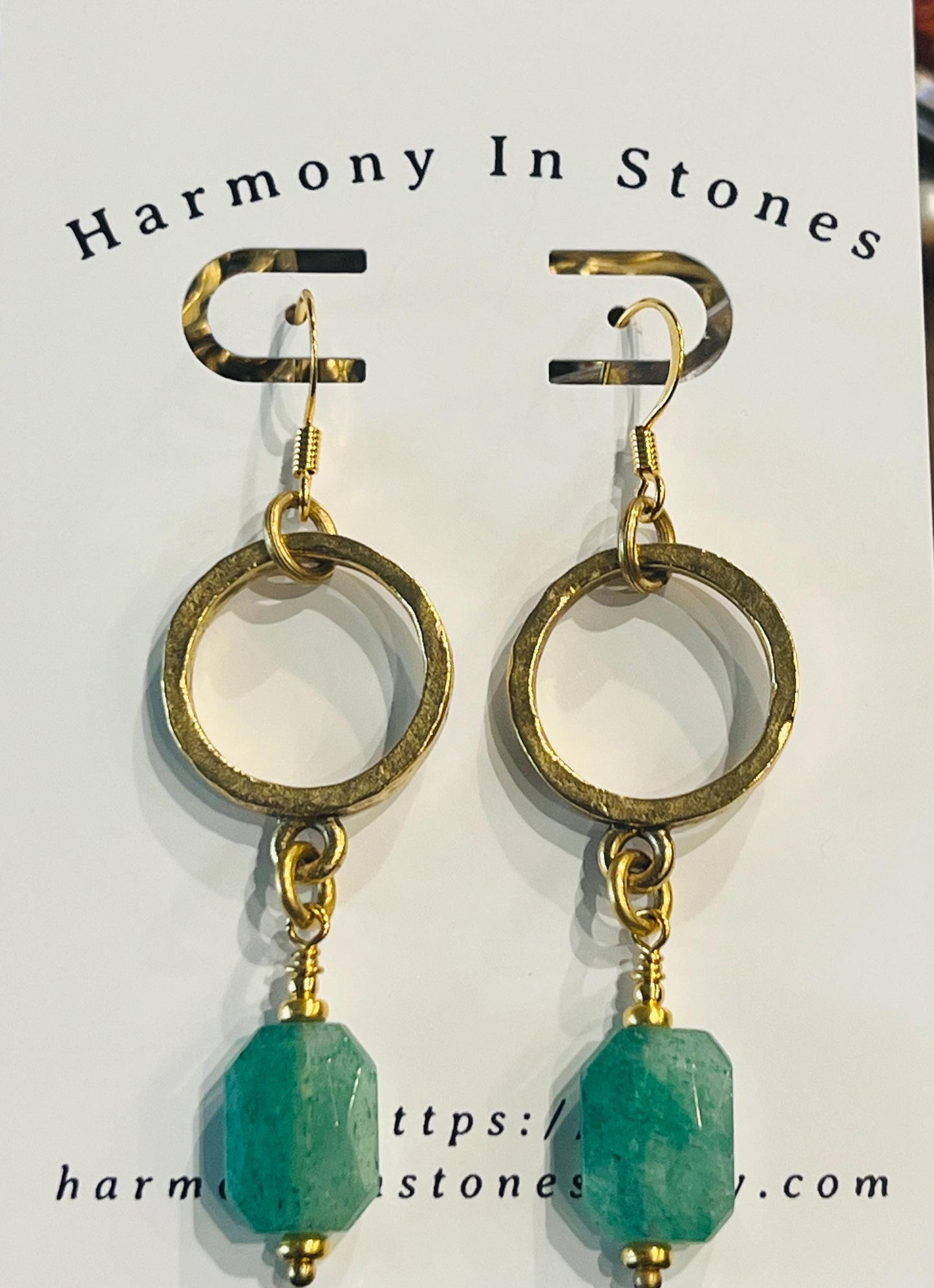 Green Strawberry Quartz Beaded Earrings