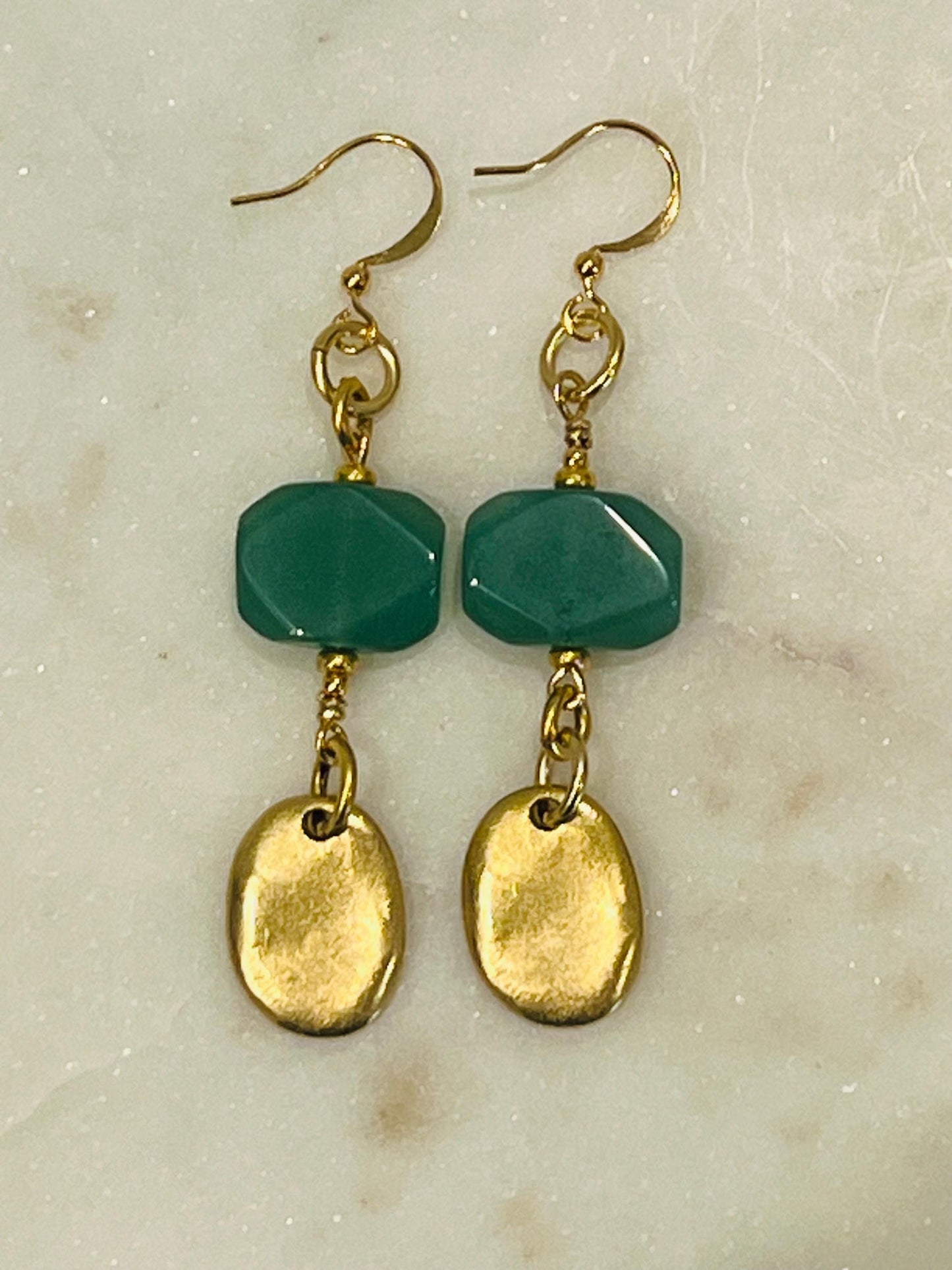 Green Aventurine Beaded Earrings