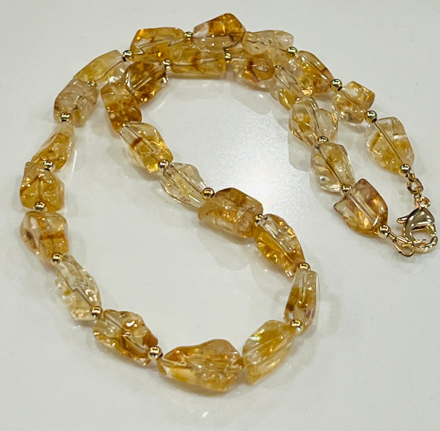 Citrine Beaded Necklace