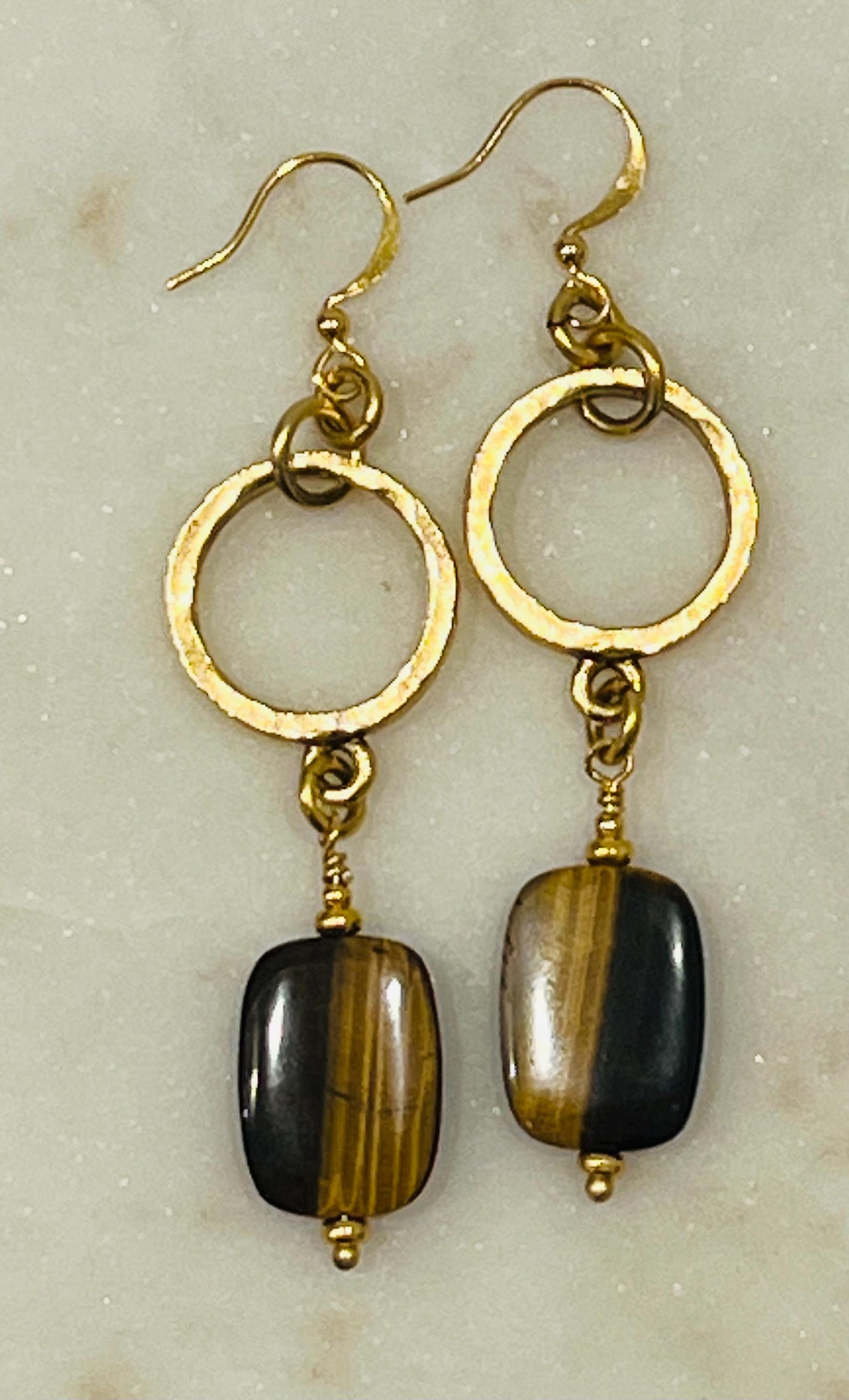 Tiger’s Eye Beaded Earrings