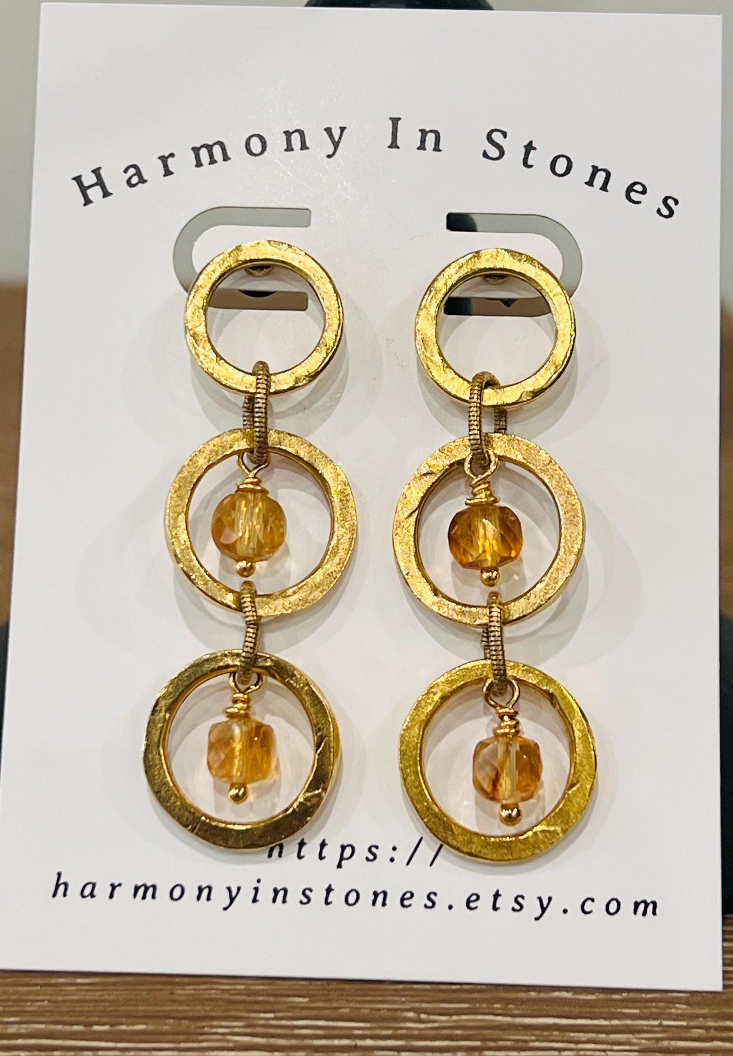 Citrine Beaded Earrings