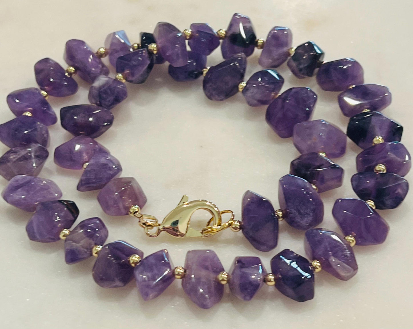 Amethyst Beaded Necklace
