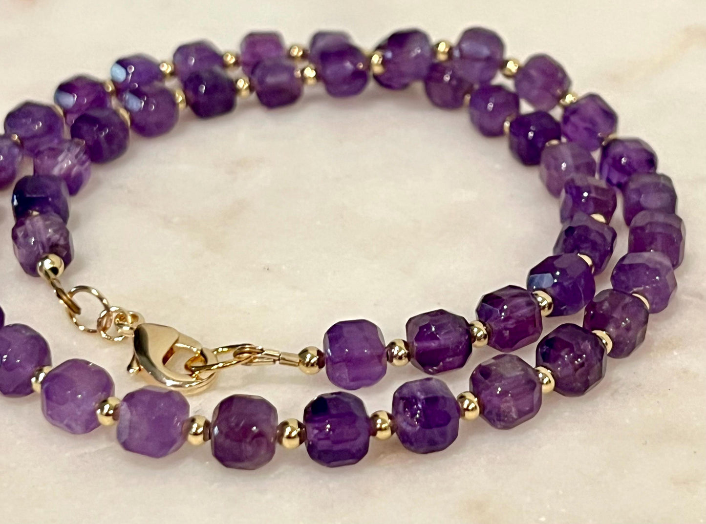 Amethyst Beaded Necklace
