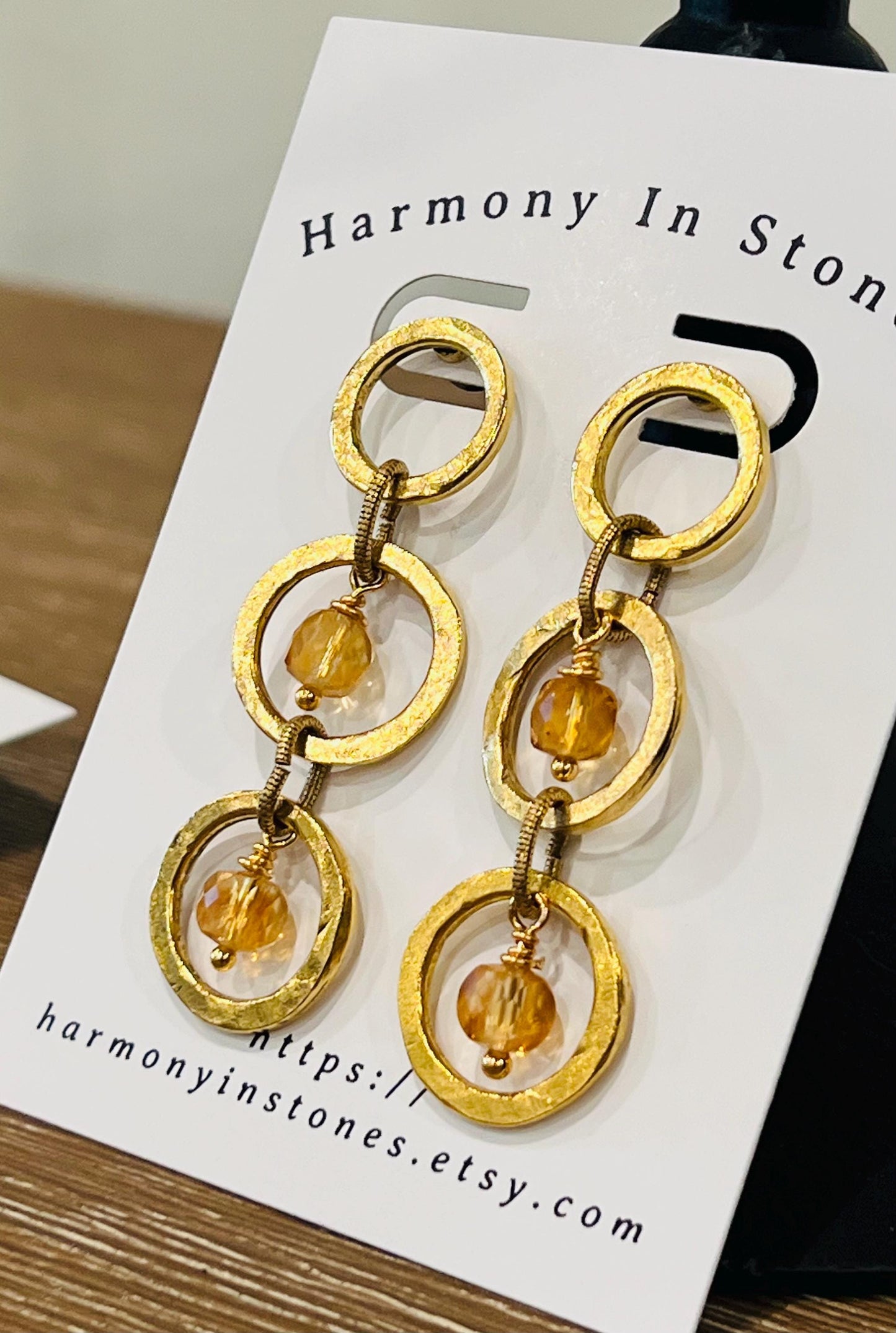 Citrine Beaded Earrings