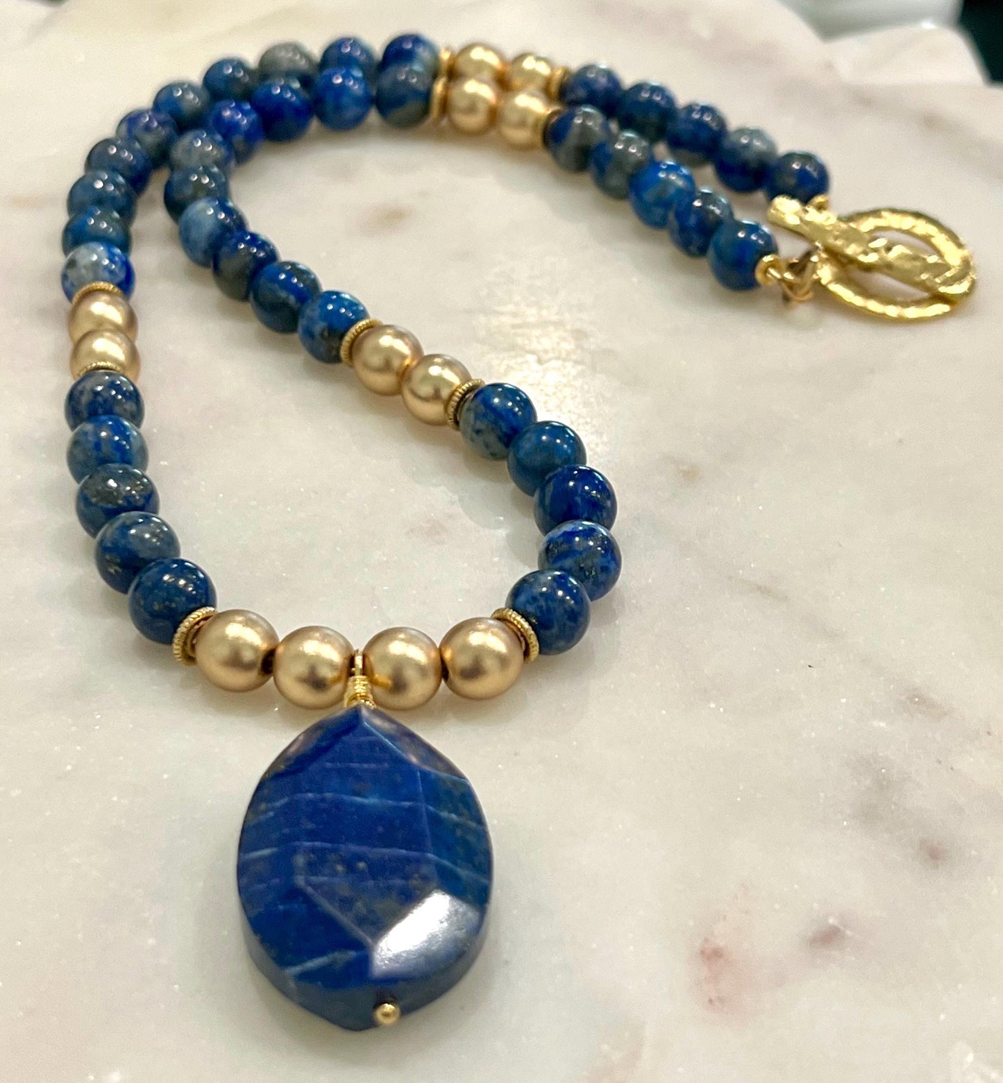 Lapis Beaded Necklace