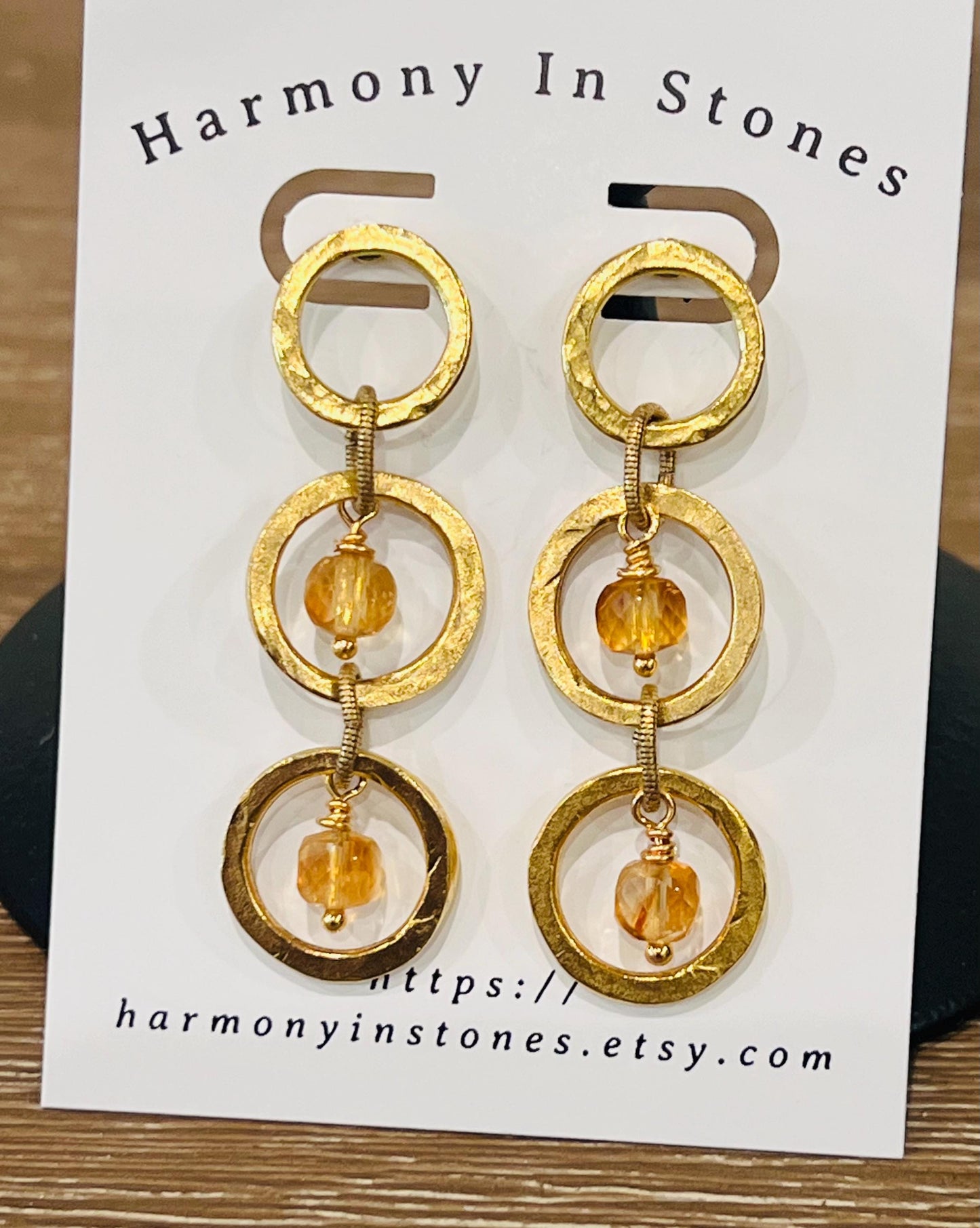 Citrine Beaded Earrings