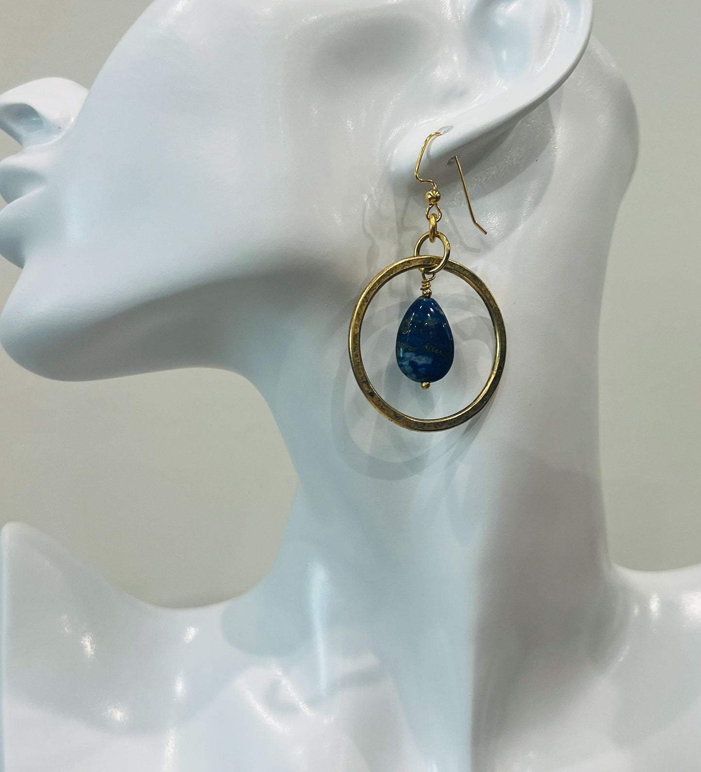 Lapis Beaded Earrings