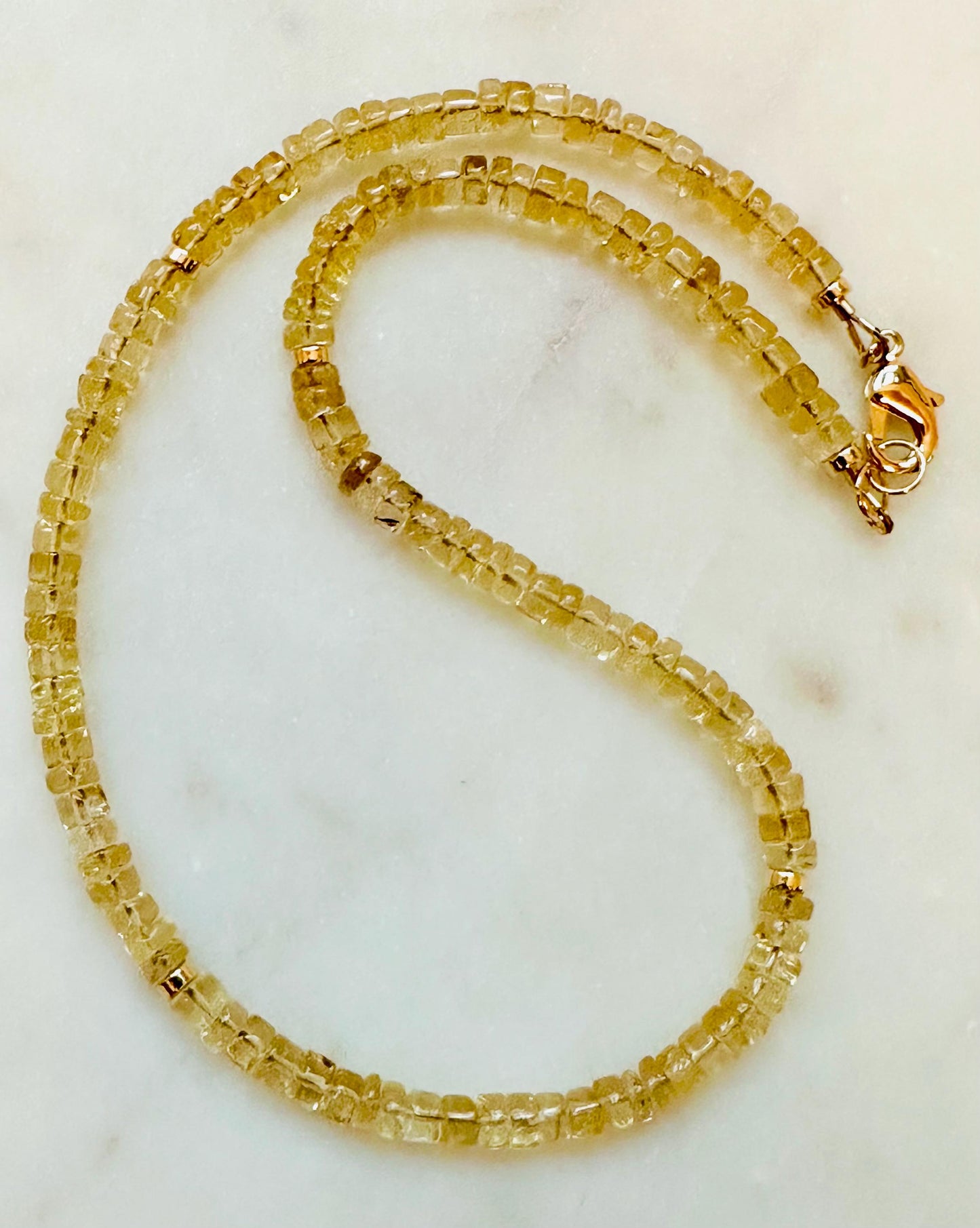 Citrine Beaded Necklace