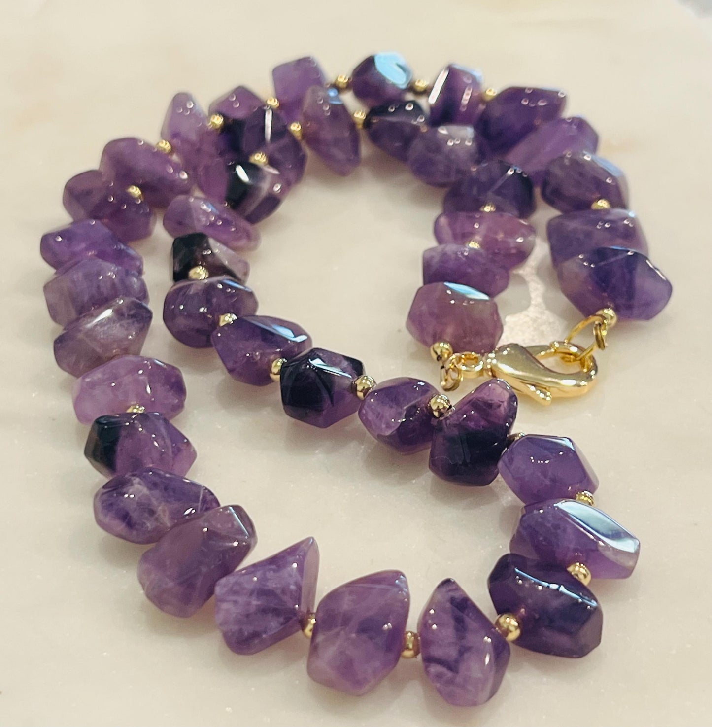 Amethyst Beaded Necklace