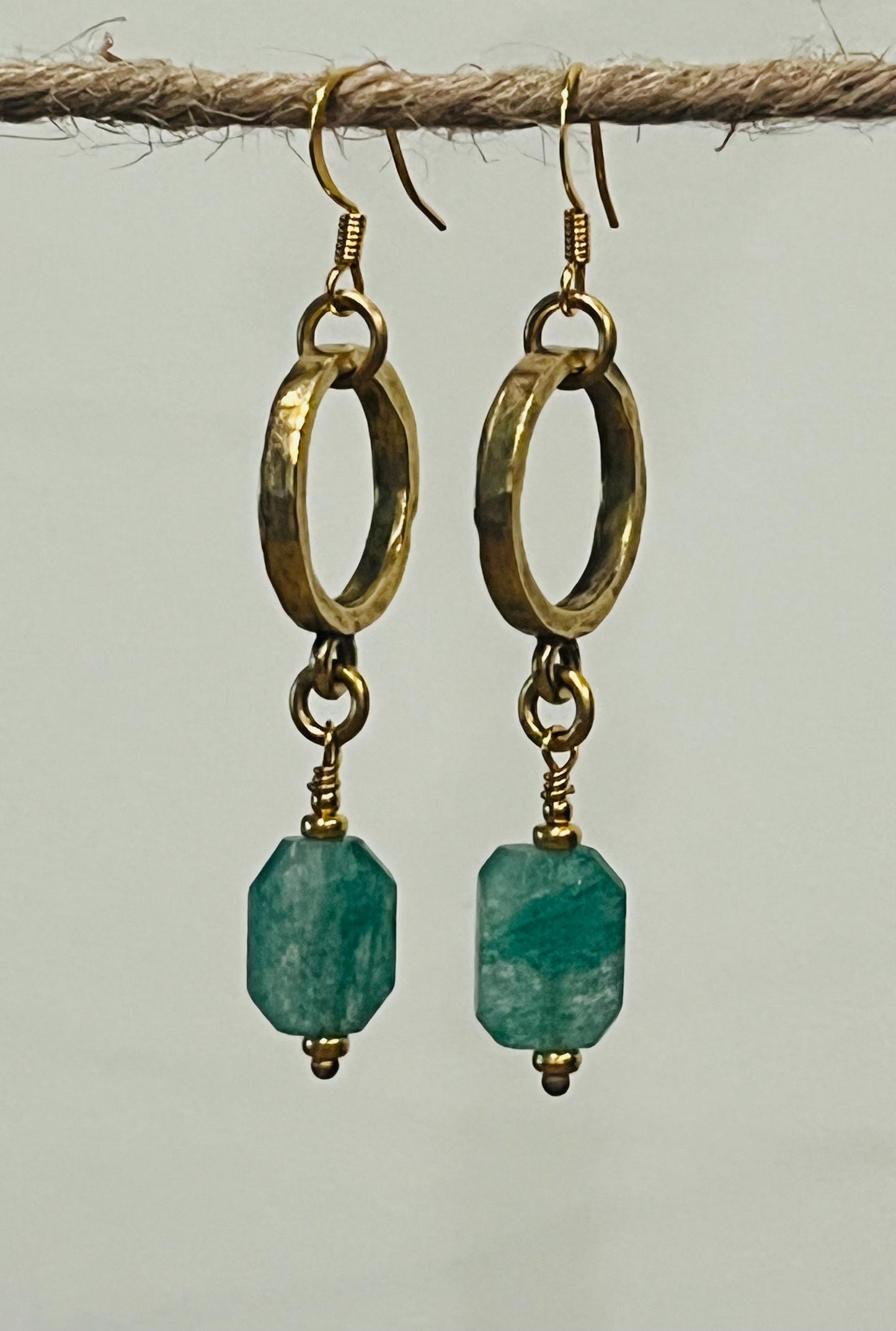 Green Strawberry Quartz Beaded Earrings