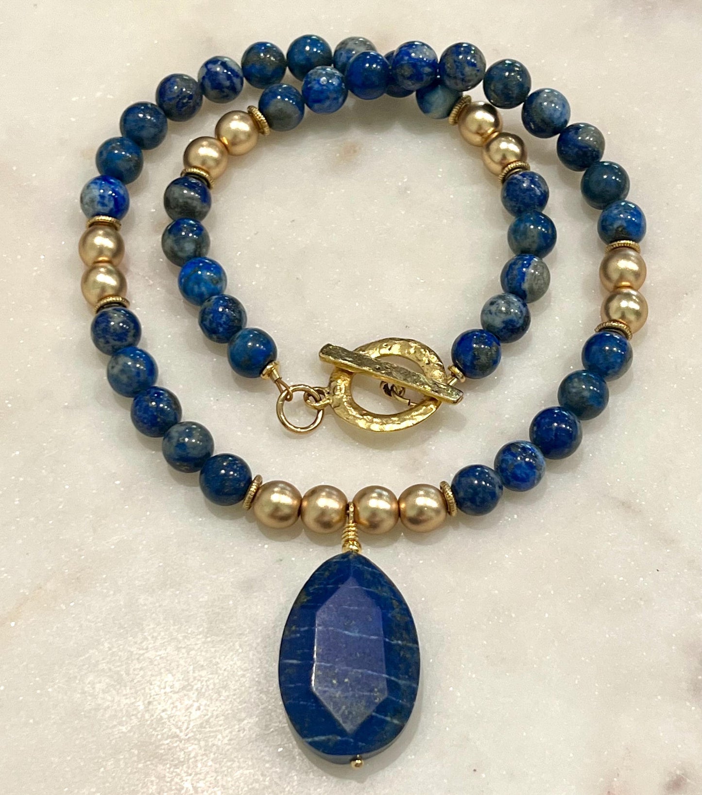 Lapis Beaded Necklace