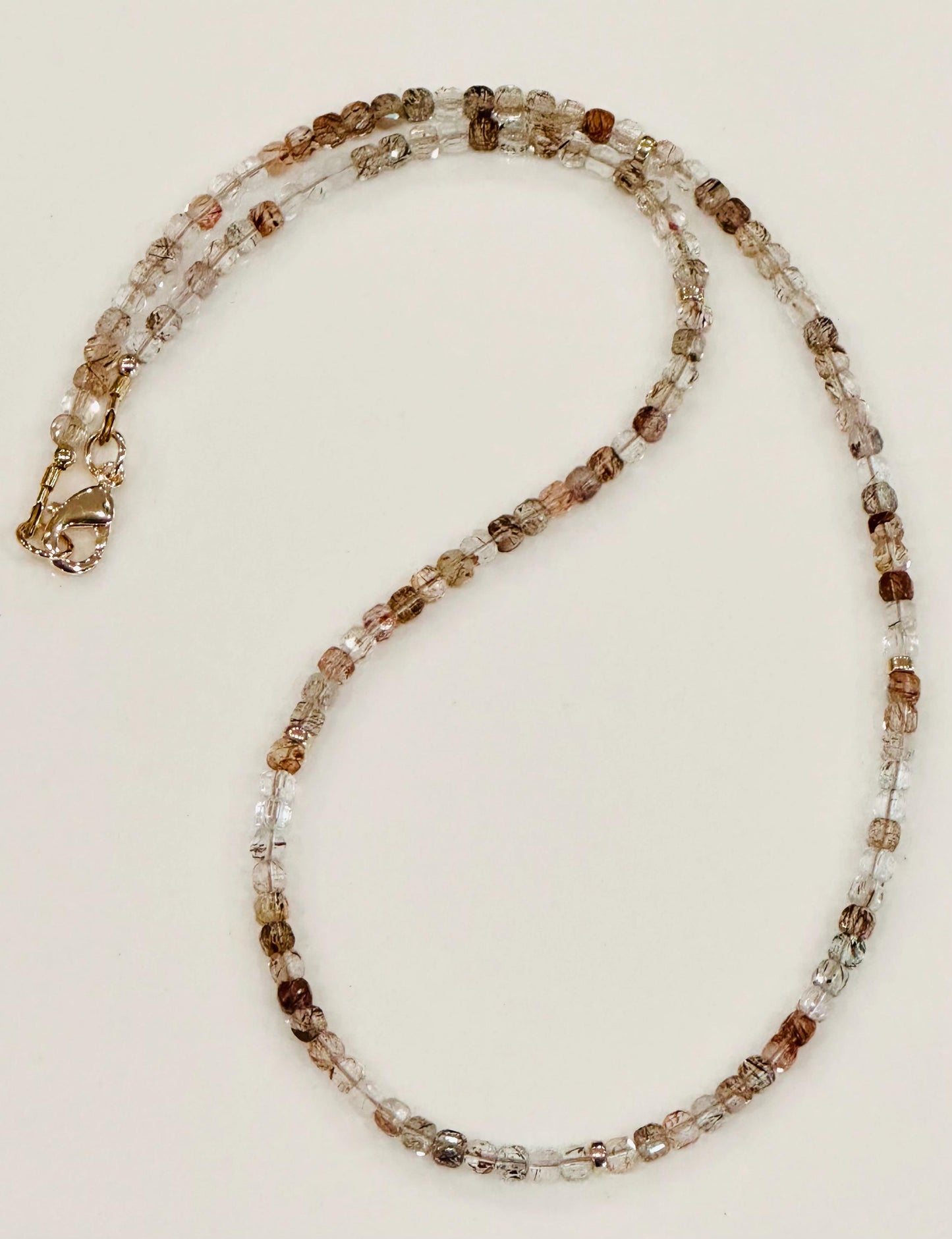 Copper Rutilated Quartz Beaded Necklace